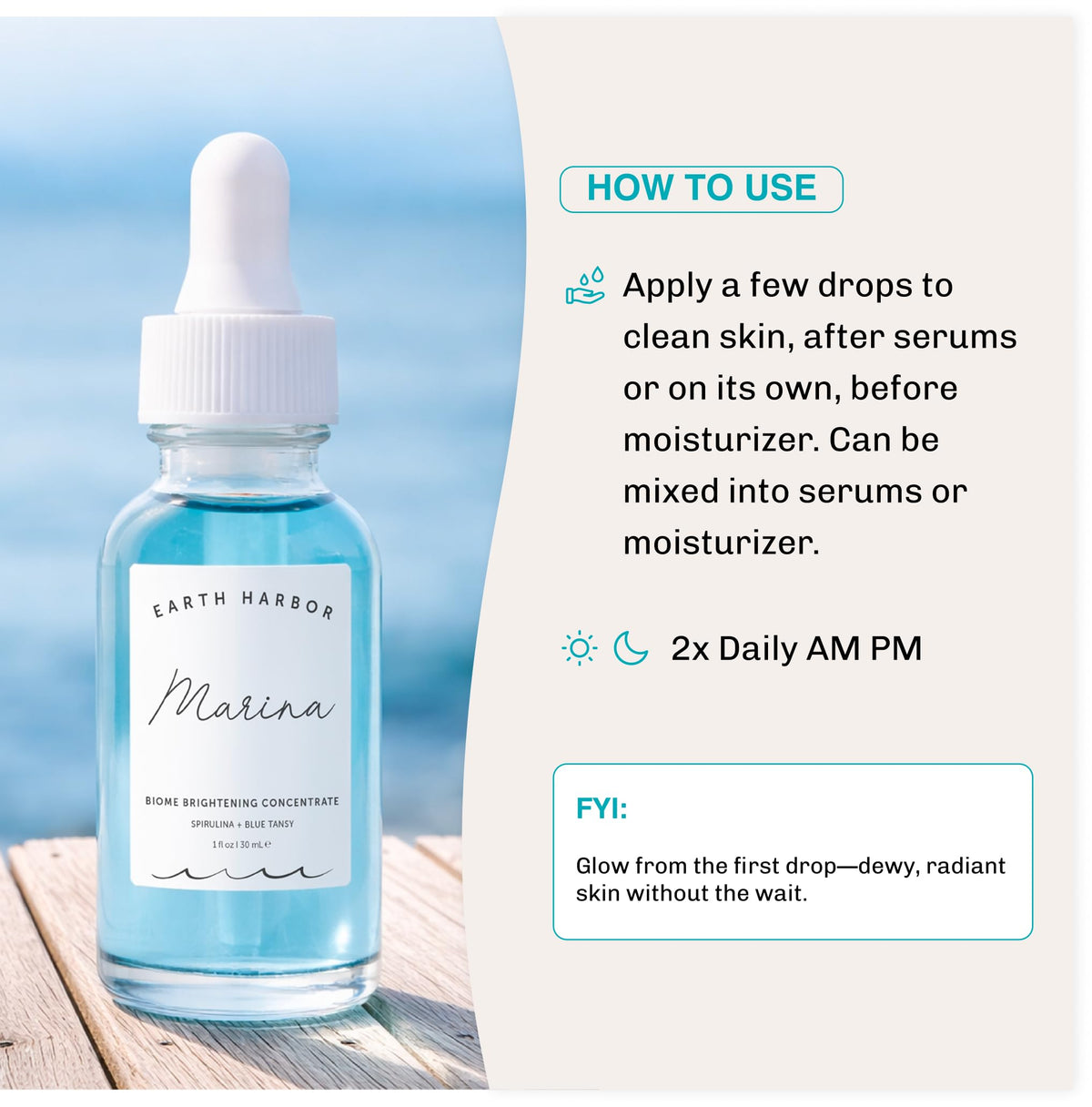 Earth Harbor Marina Biome Concentrate Squalane Blue Tansy - Earth Harbor Official Imagery - 8