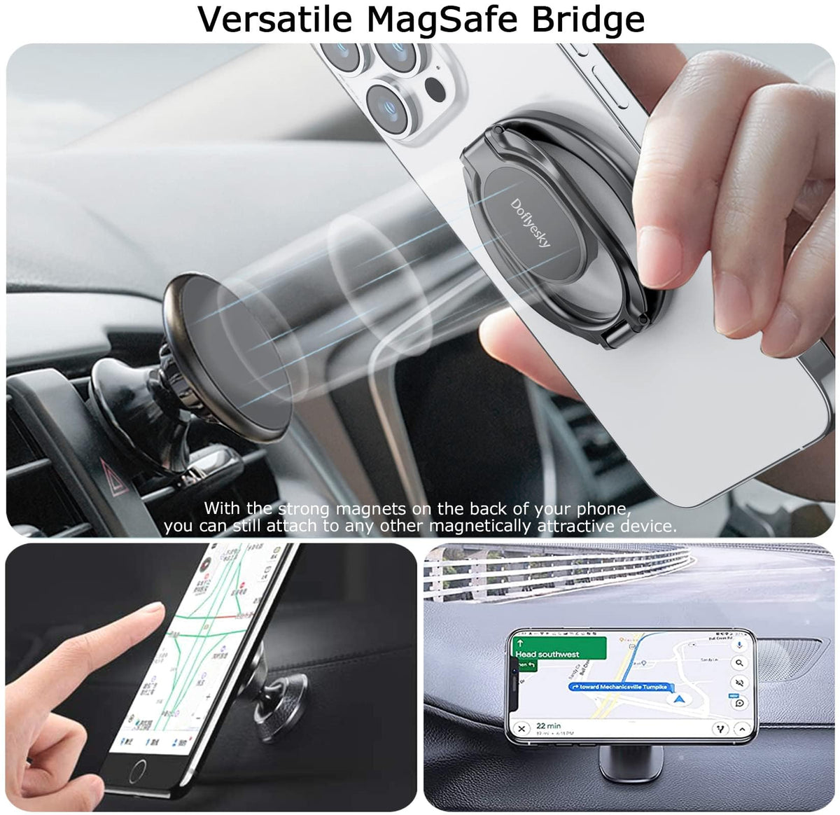 Doflyesky Magnetic Phone Ring Holder with Magsafe Double - Doflyesky Official Imagery - 5