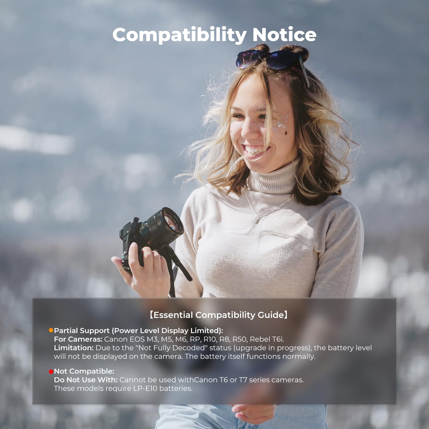 K&F CONCEPT LP-E17 camera battery 3-pack with 3-slot LCD charger for compatible DSLR and mirrorless cameras.