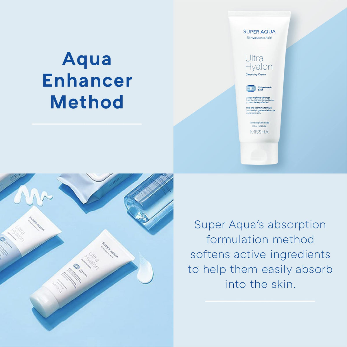 MISSHA Super Aqua Ultra Hyalron Cleansing Cream - MISSHA Official Product Imagery - 7