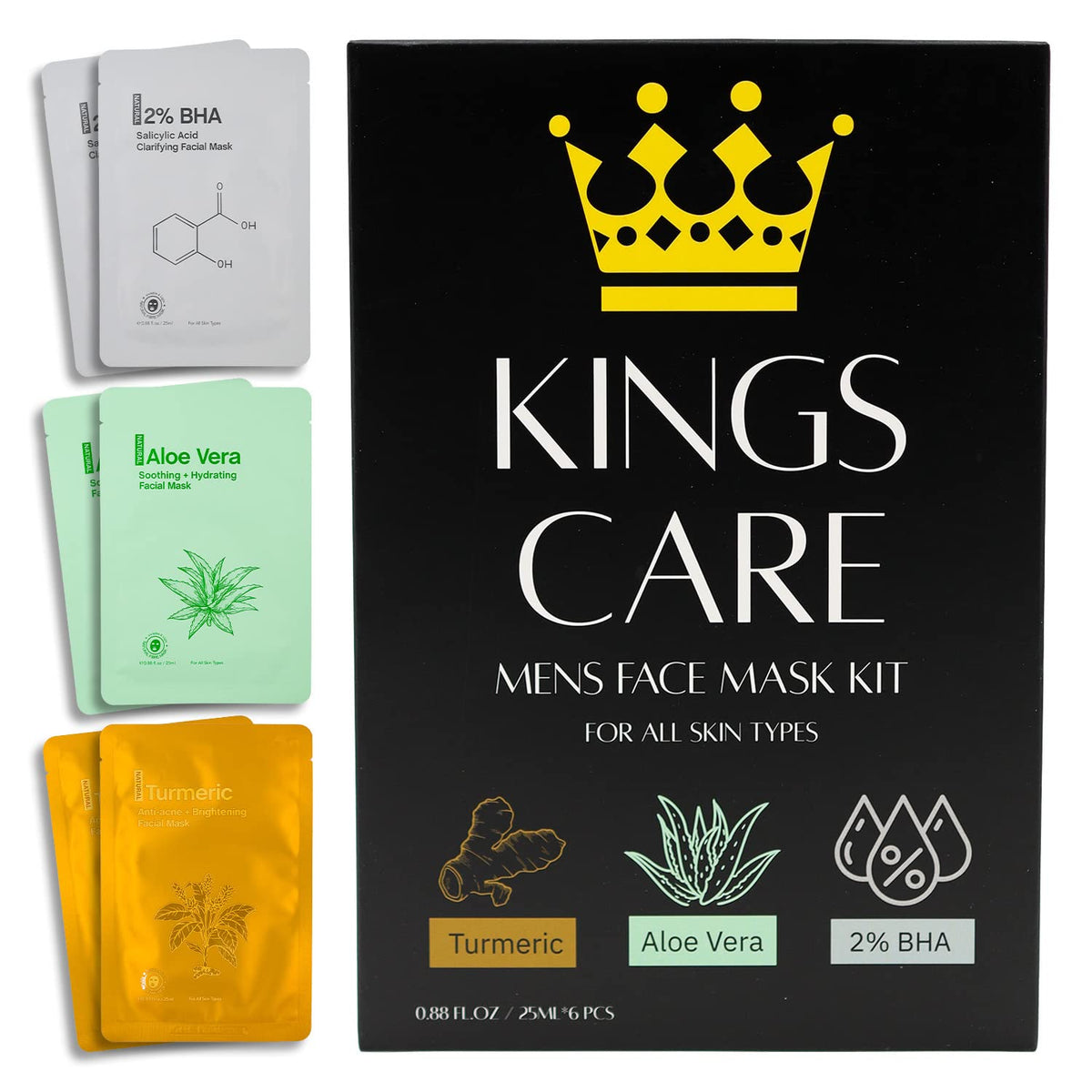 Mens Face Mask Skin Care Kit - Kings Care Official Imagery - 2