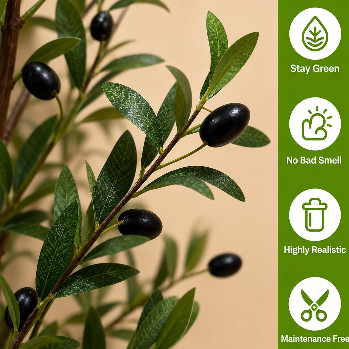 Olive Tree Olive Trees Artificial Indoor 6FT Faux Olive Tree - ENLETRAN Official Imagery - 4