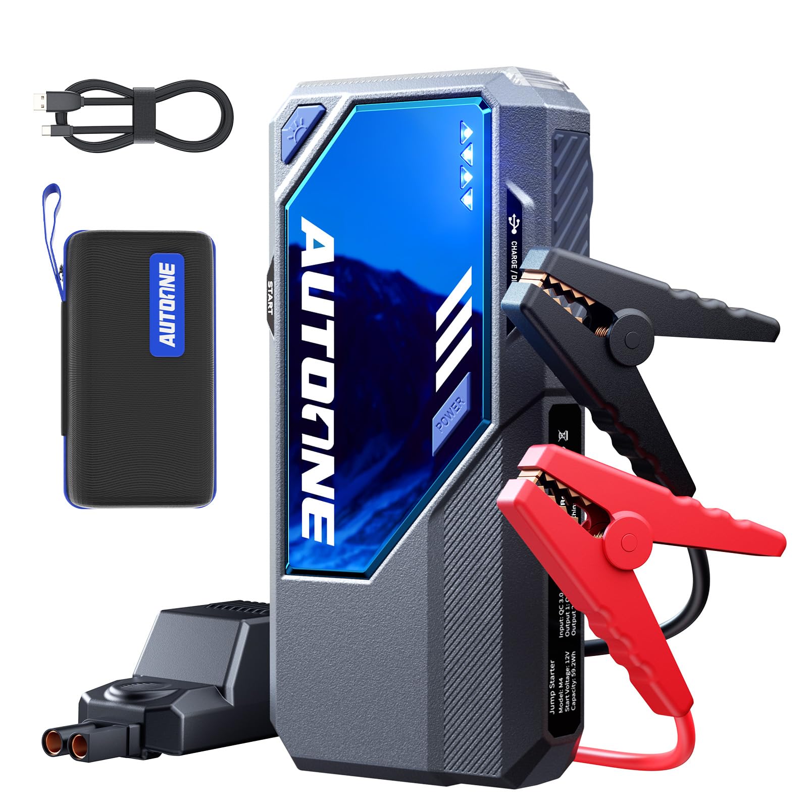 AUTOONE M4 Jump Starter 8000A Car Battery Jumper Starter Portable, 12V - View 1