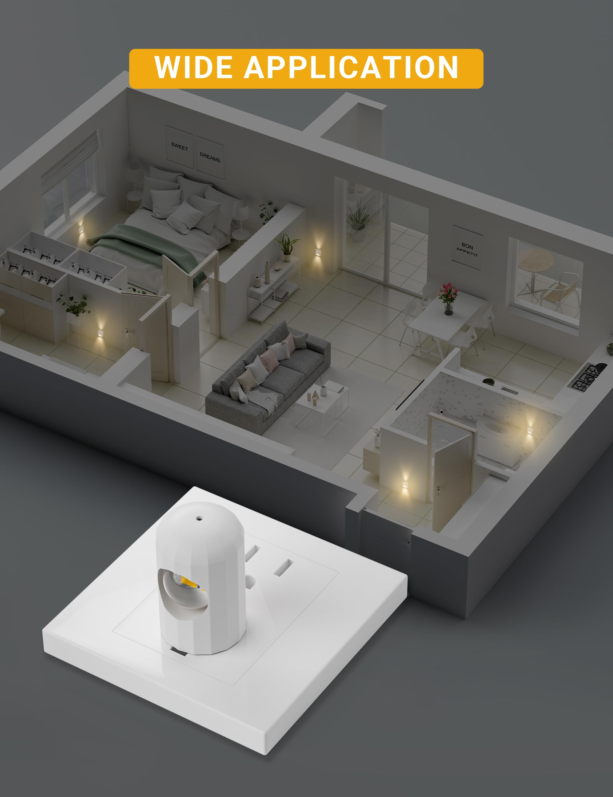 GEPLAD 6-Pack LED Night Light Plug-in Wall,Dusk-to-Dawn Sensor Au - GEPLAD Official Product View 8