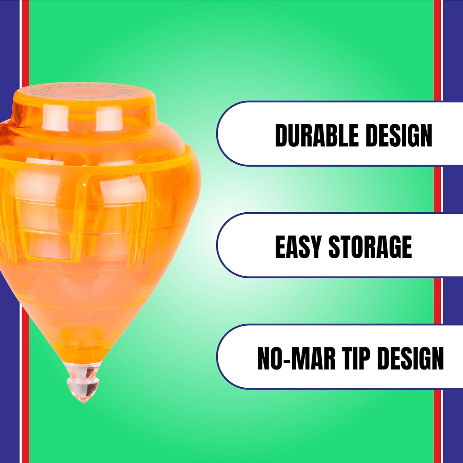 Duncan Toys Imperial Spintop in various colors, small size, with a classic wooden design and vibrant spinning effect.