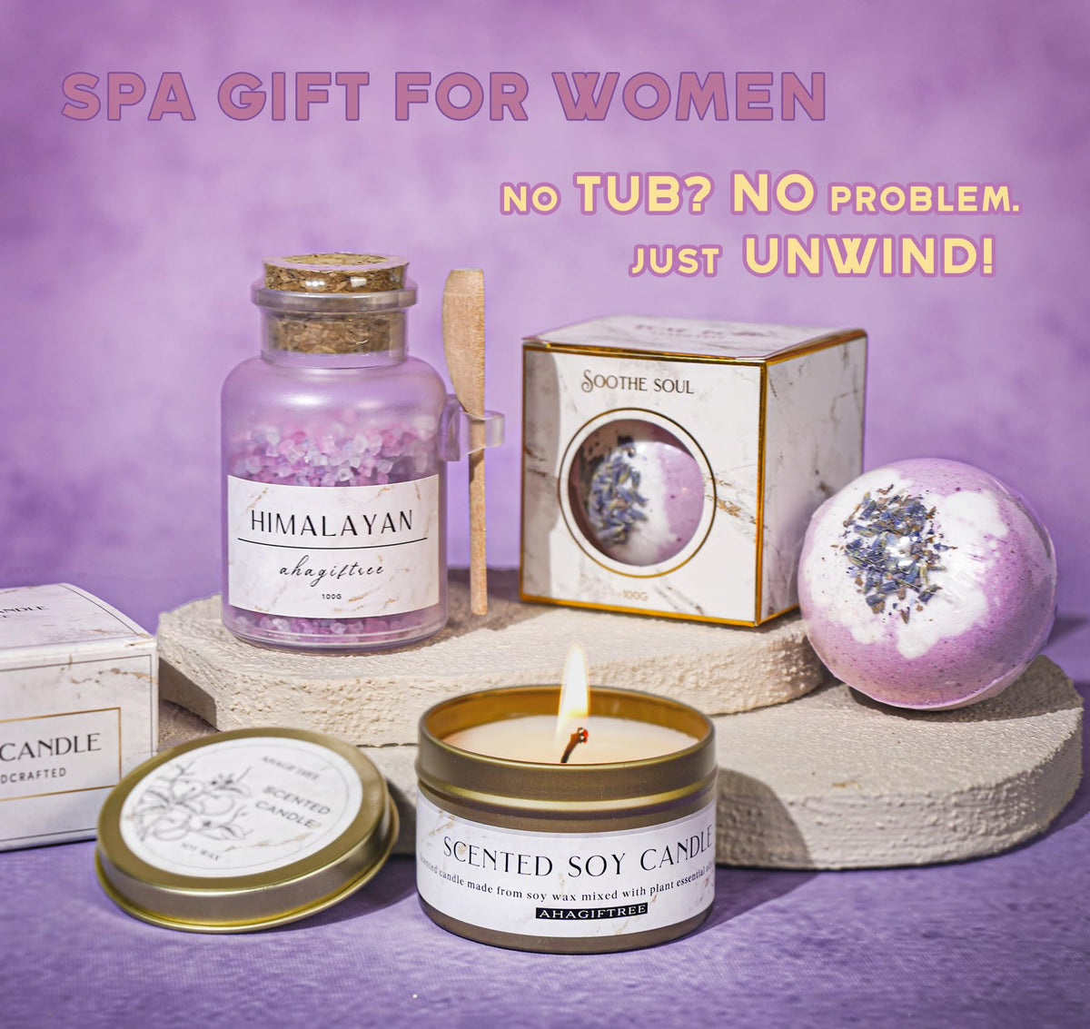 Gift Baskets for Women 11PC Birthday Gifts Think of You - AHAGIFTREE Official Imagery - 8