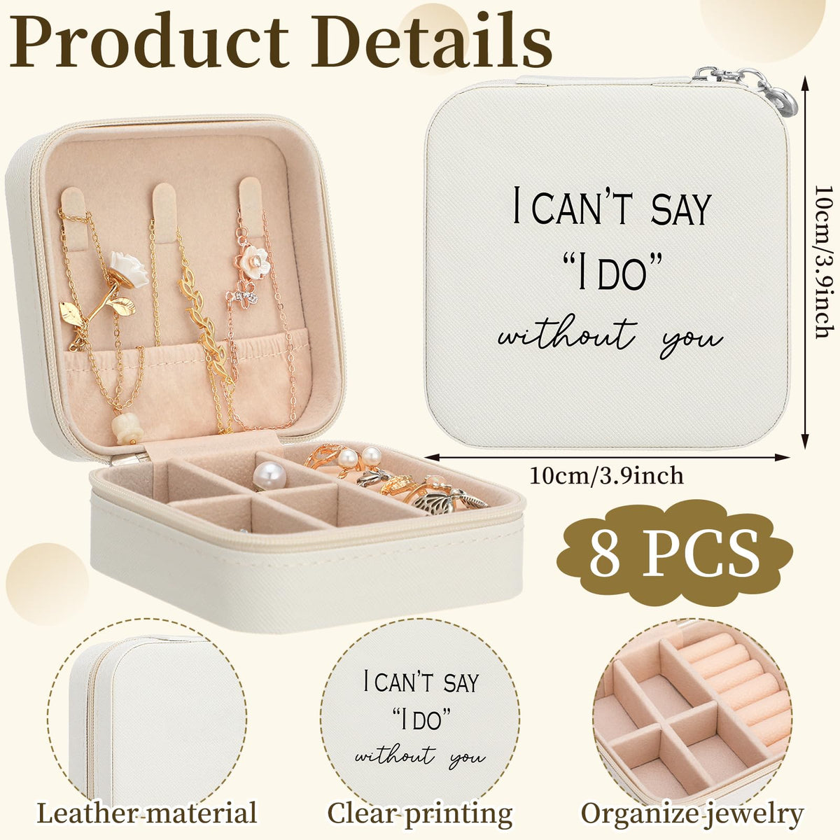 Colingmill 8 Pcs Bridesmaid Proposal Jewelry Box Gifts I Can - Colingmill Official Imagery - 3
