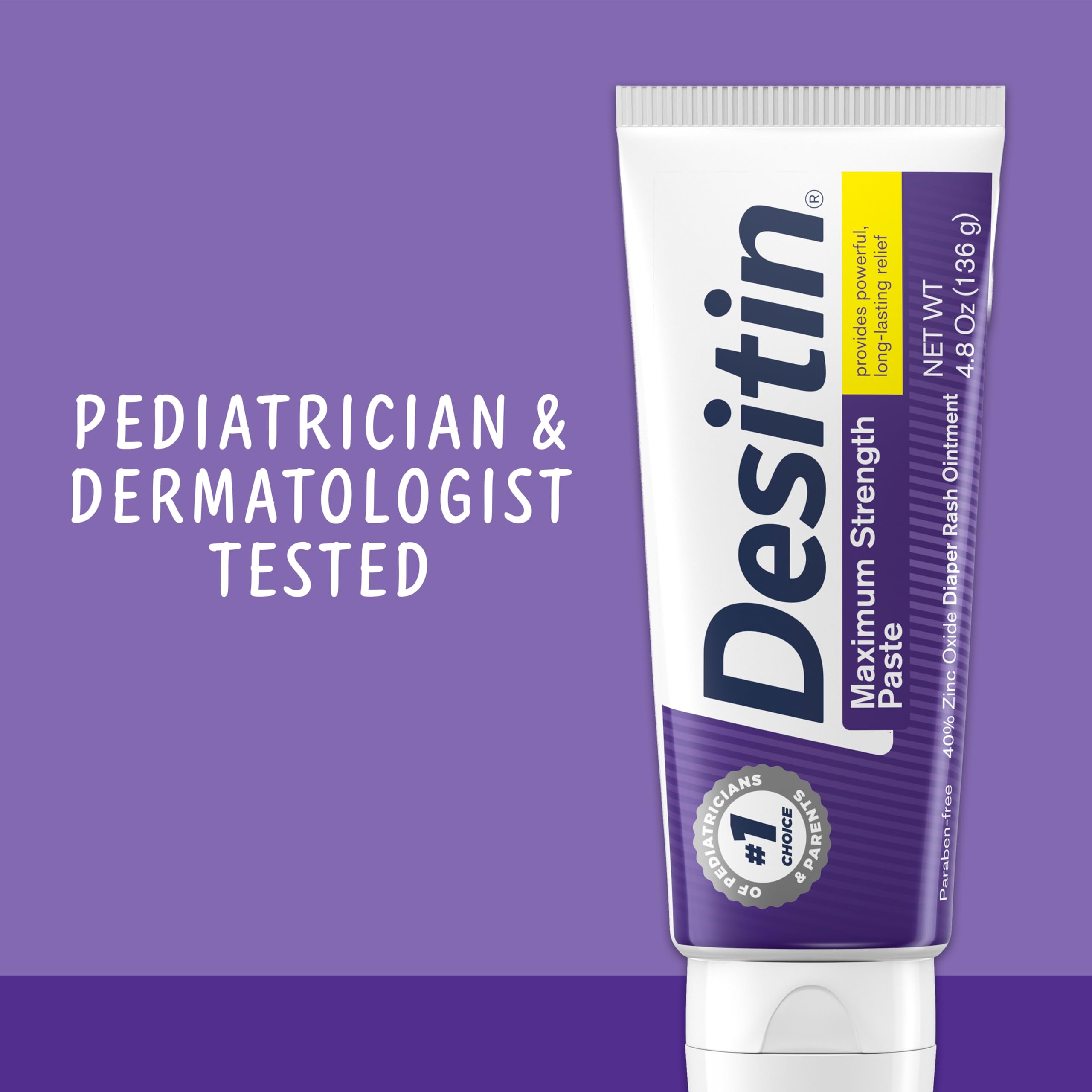 Desitin Maximum Strength Diaper Rash Paste, 40% Zinc Oxide, 4.... - Elefair Tech Official Product View 7