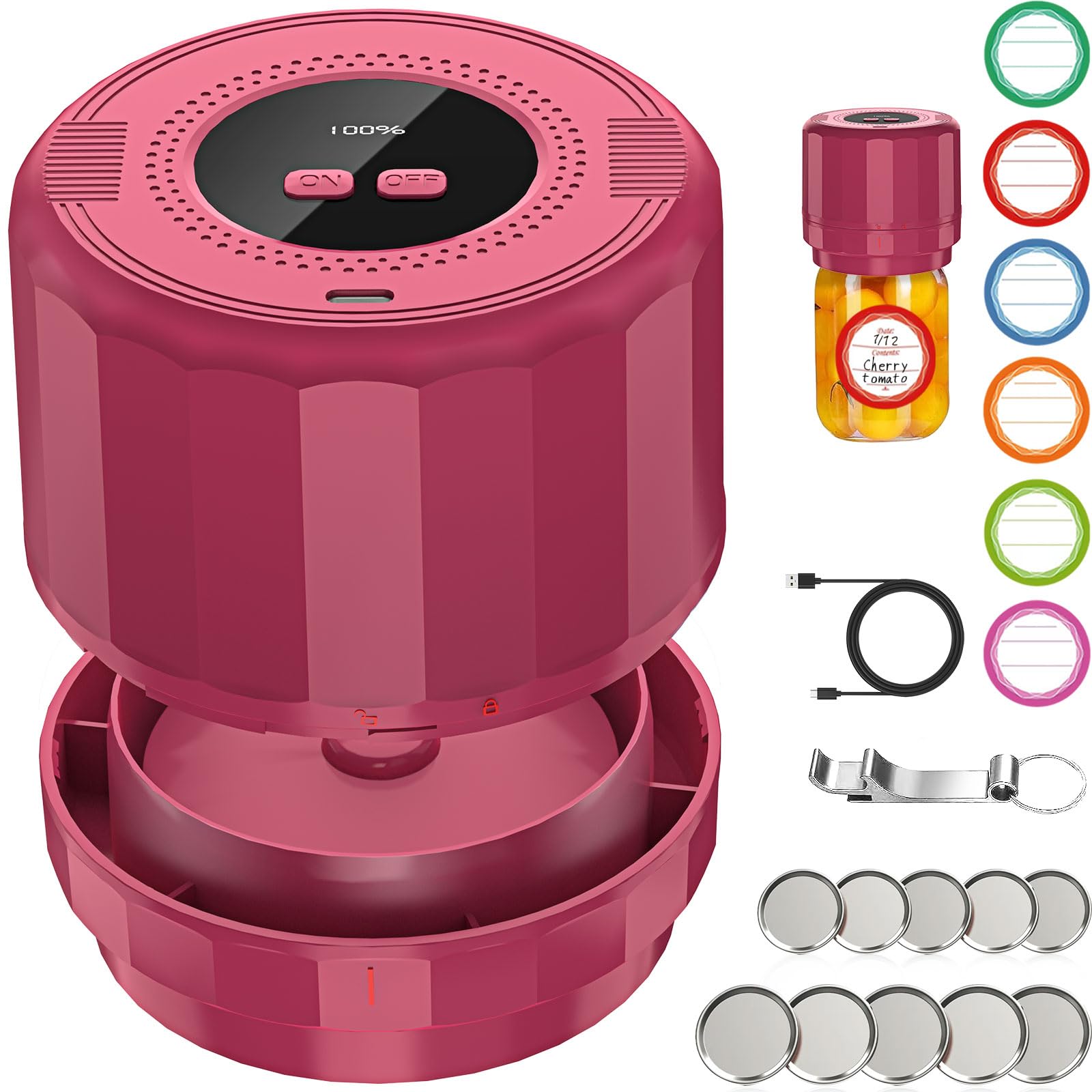 UNERVER M11 Electric Mason Jar Vacuum Sealer Kit - with Wide and - UNERVER Official Product View 10