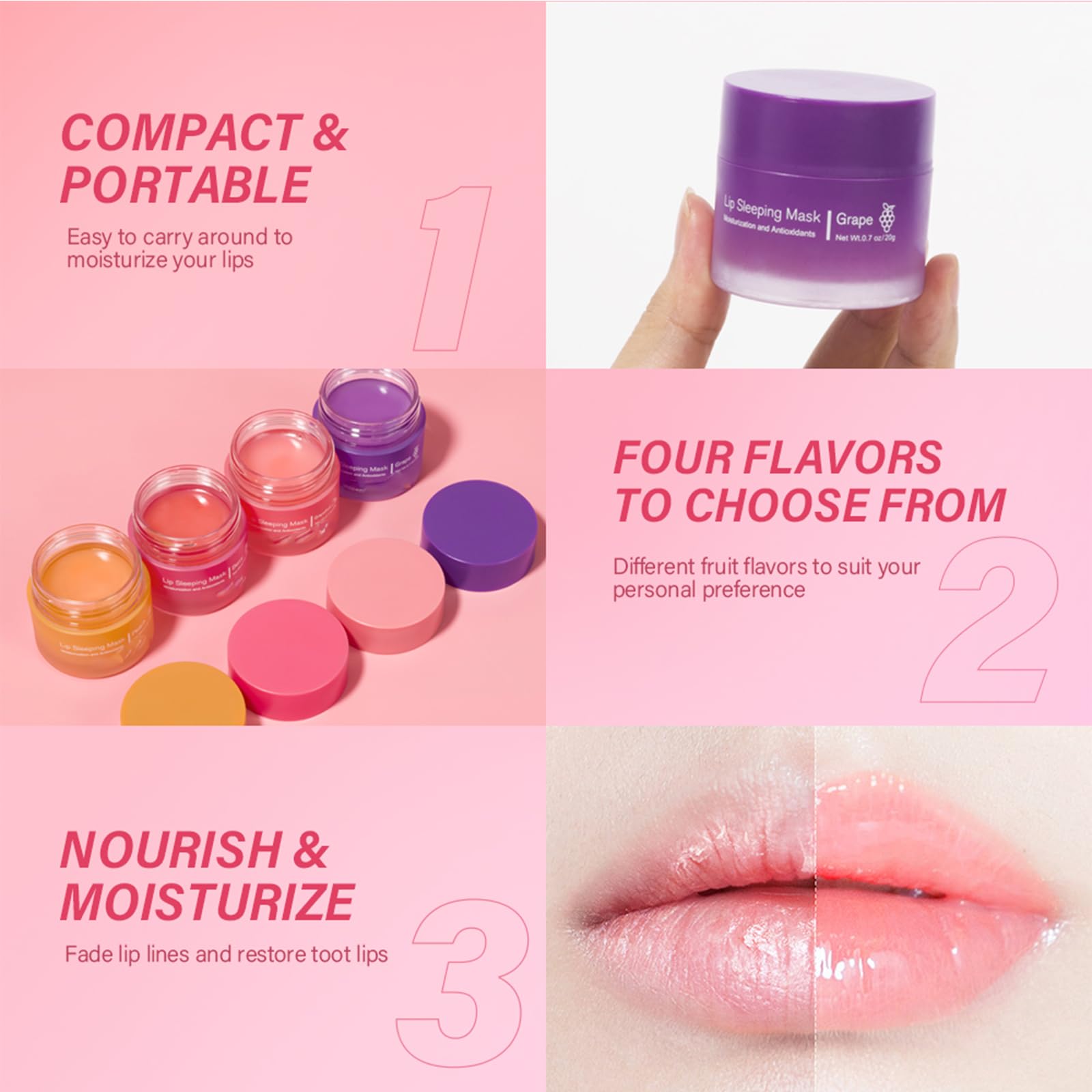 Sleeping lip mask, Nourish &amp; Hydrate Lip Mask With Vitamin - Loske