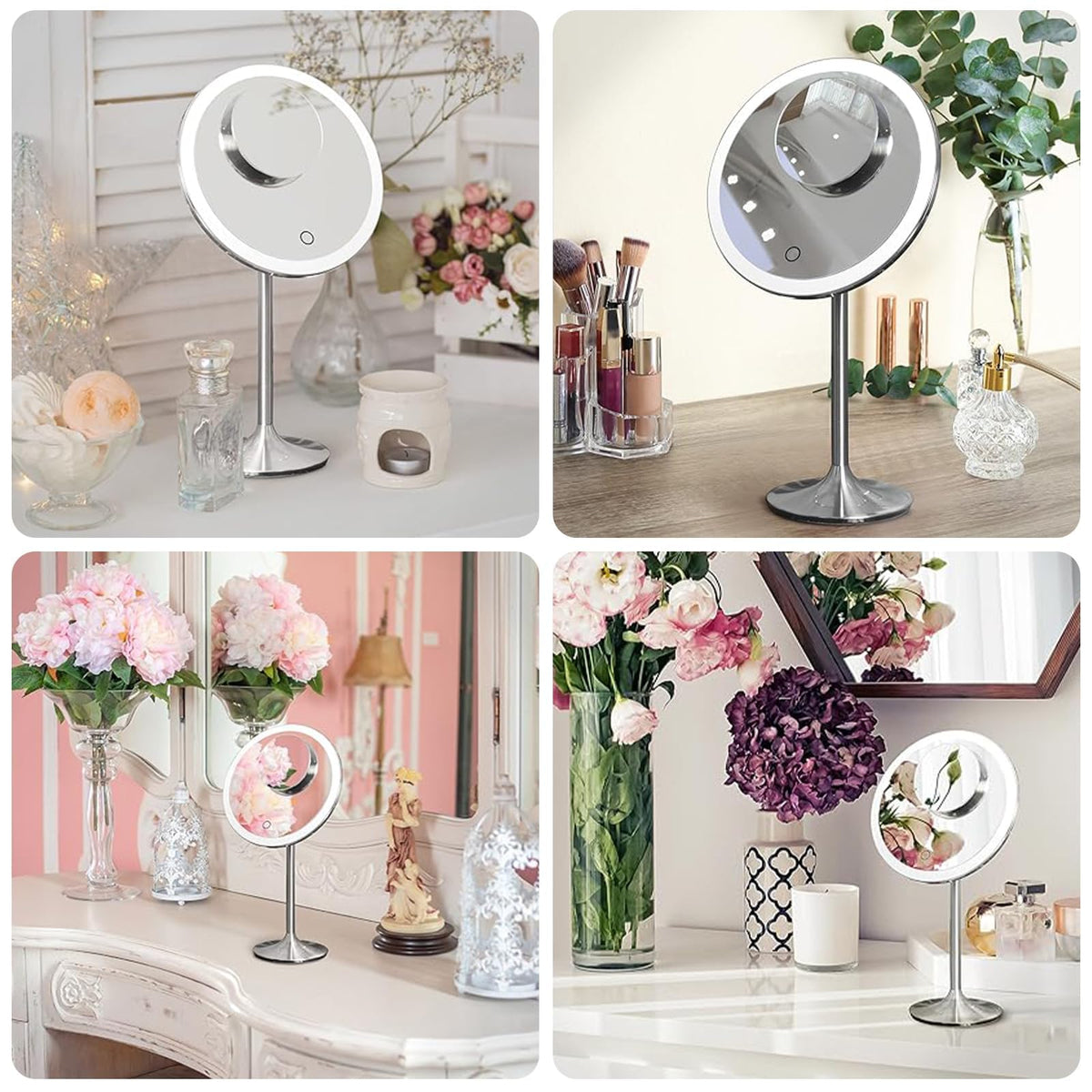 Makeup Mirror 9 Vanity Mirror with Lights 5X 10X - Miusco Official Imagery - 7
