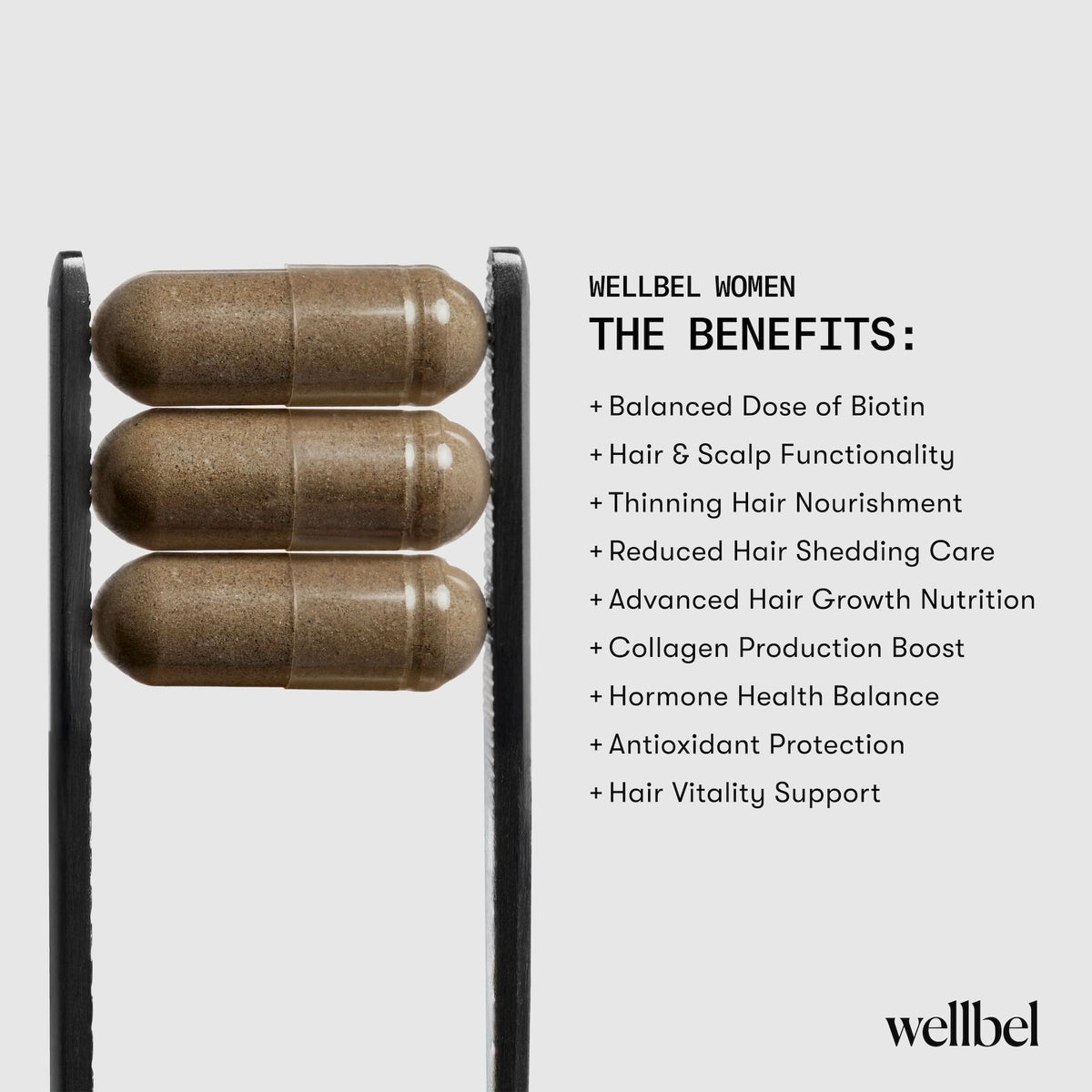 WELLBEL Women Clean Supplement for Hair Skin and Nails Vegan - WELLBEL Official Imagery - 8