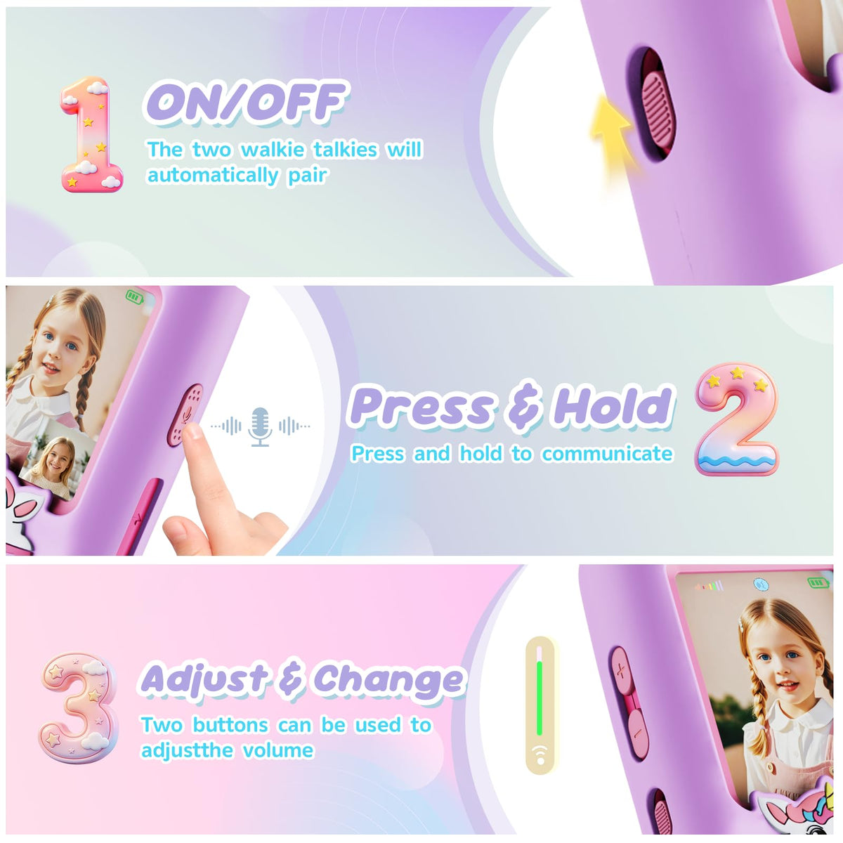Video Walkie Talkies for Kids 2 Pack HD Camera Long Range - BOFIDAR Official Imagery - 7