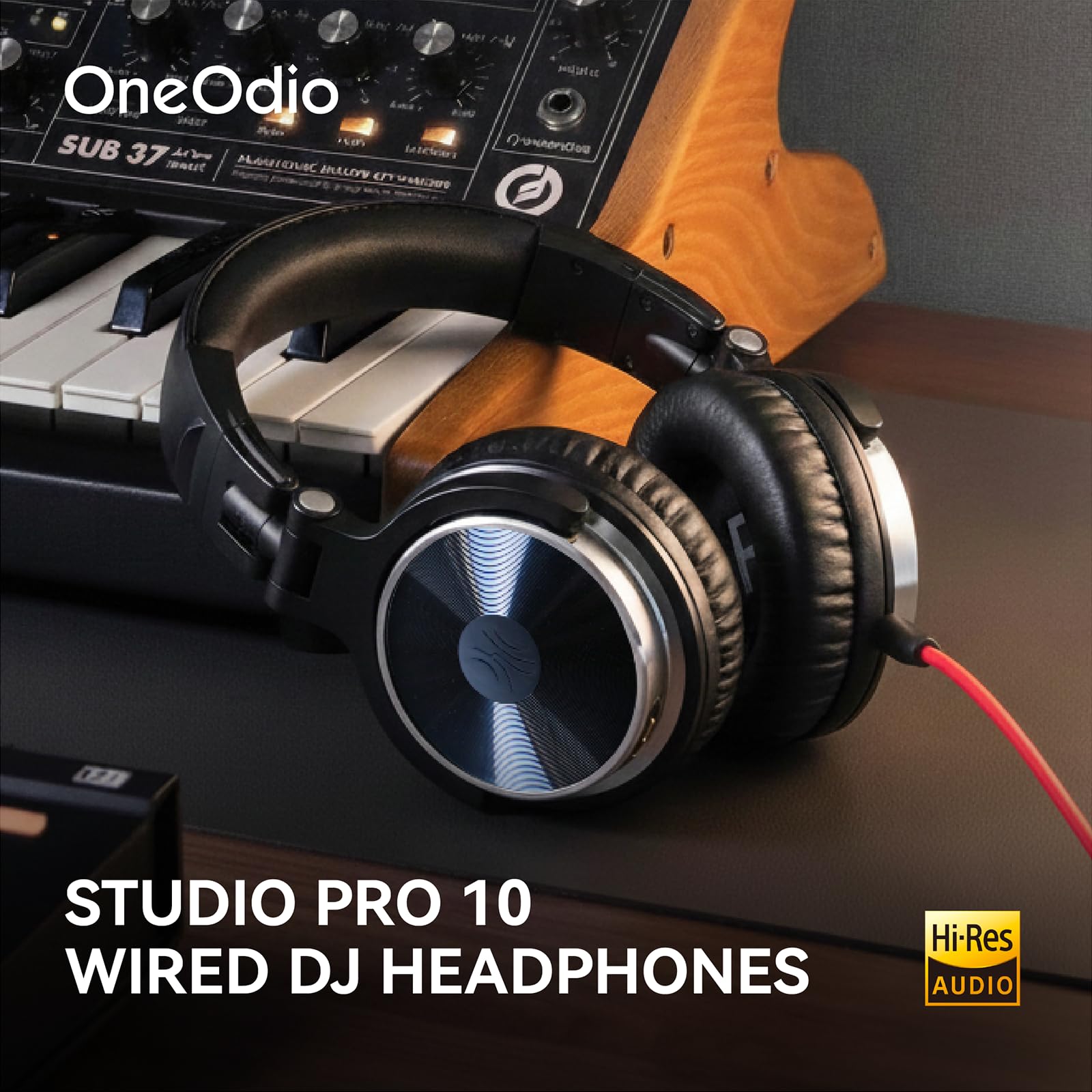 OneOdio DJ Hi-Res Over-Ear Wired Headphones – Black