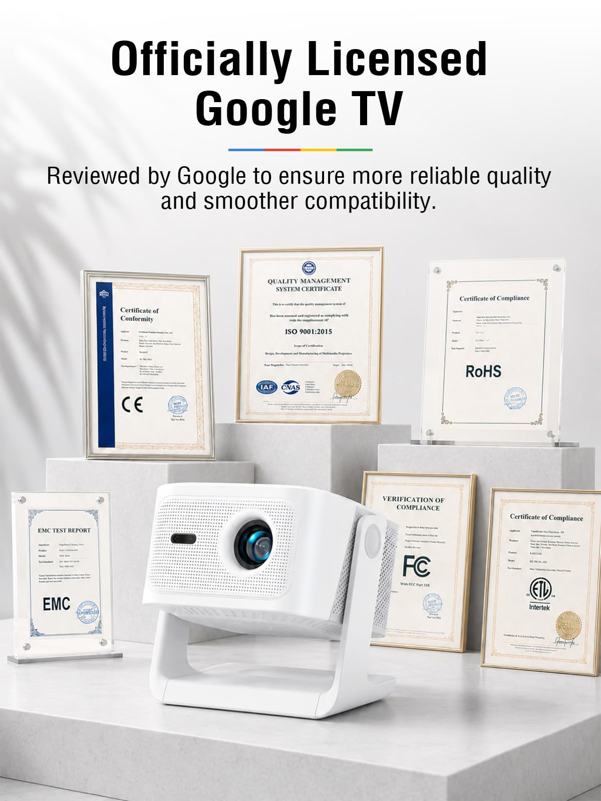【Official Licensed Google TV】4K Smart Projector with WiFi and Blu - VOPLLS Official Product View 9