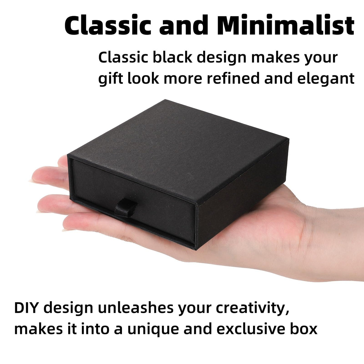 24 Pack Jewelry Gift Boxes 3 5x3 5x1 2 Inch Black - WRINGKIT Official Imagery - 6