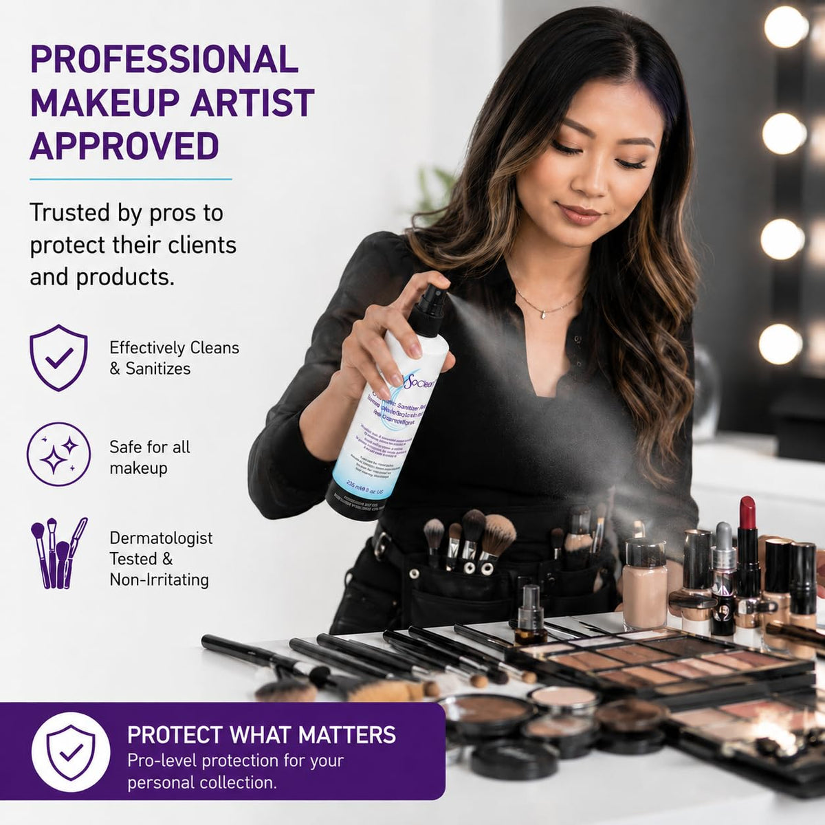 Beautysoclean Cosmetic Sanitizer Mist - BEAUTYSOCLEAN Official Imagery - 7