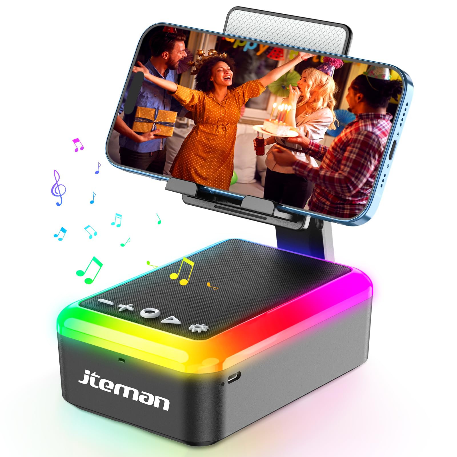 JTEMAN Gifts for Men Women Cell Phone Stand with Bluetooth Speake - JTEMAN Official Product View 9