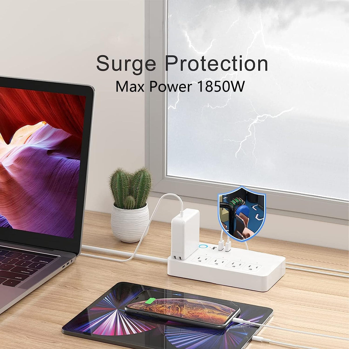 Smart Power Strip Voice Control for Alexa Google - UseeLink Official Imagery - 6