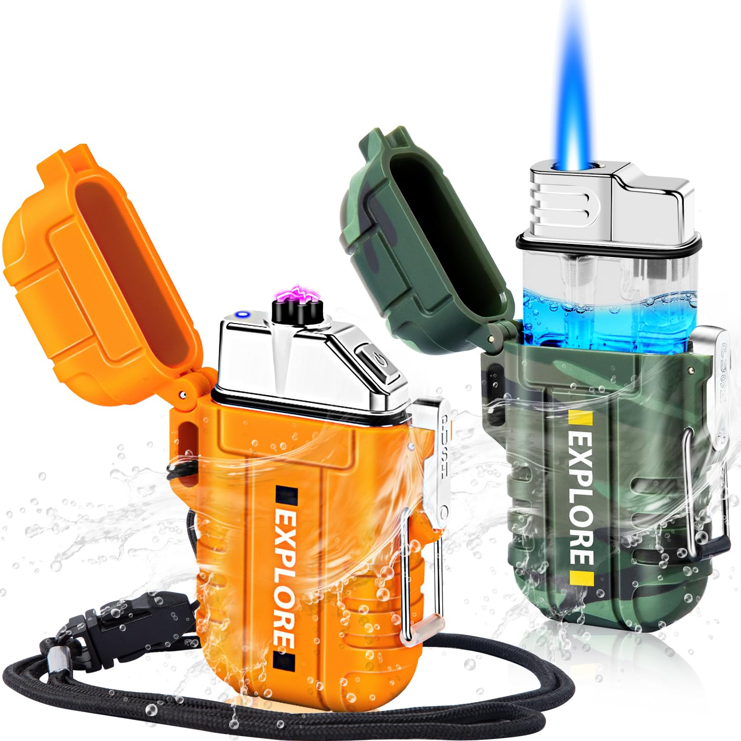 LcFun Electric Lighter Rechargeable Dual Arc Plasma Lighter Water - LcFun Official Product View 10