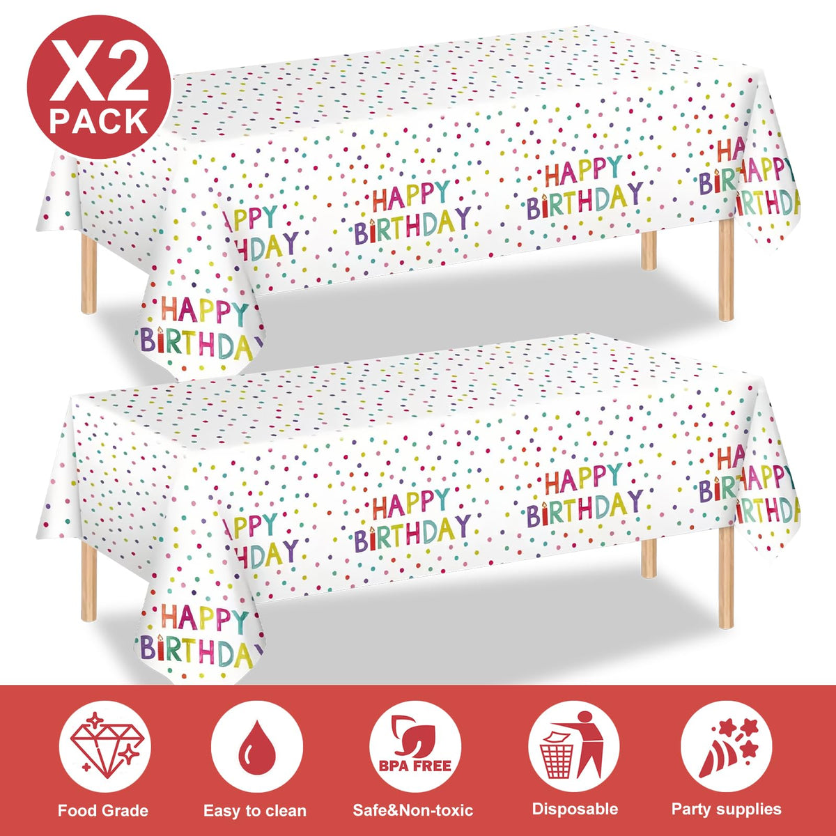 203 Pcs Happy Birthday Decorations Party Supplies Set with - Zifengcer Official Imagery - 4