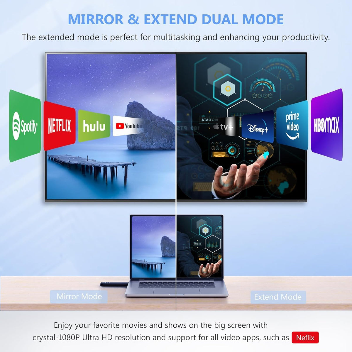 2026 Upgraded Wireless HDMI 4K Transmitter and Receiver - TIMBOOTECH Official Imagery - 7