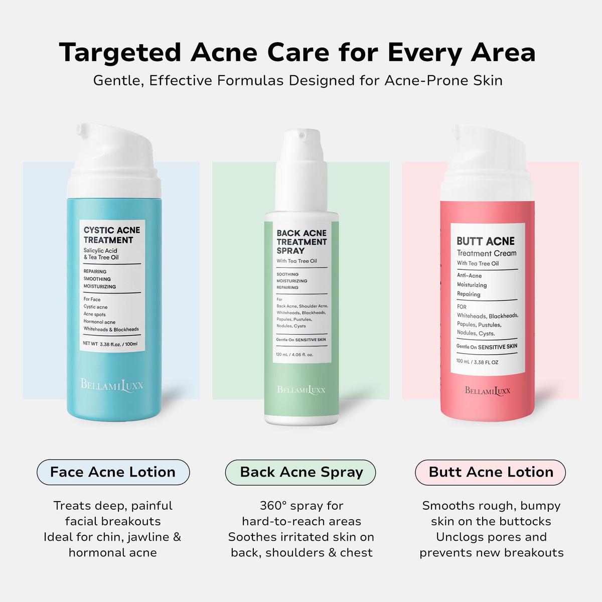 BellamiLuxx Butt Acne Clearing Treatment Cream Body Acne - BellamiLuxx Official Imagery - 8