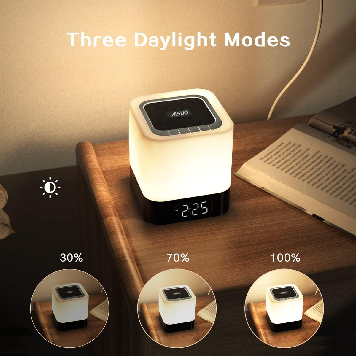 Touch Light Bluetooth Speaker with Alarm Clock Small Lamp - Aisuo Official Imagery - 8