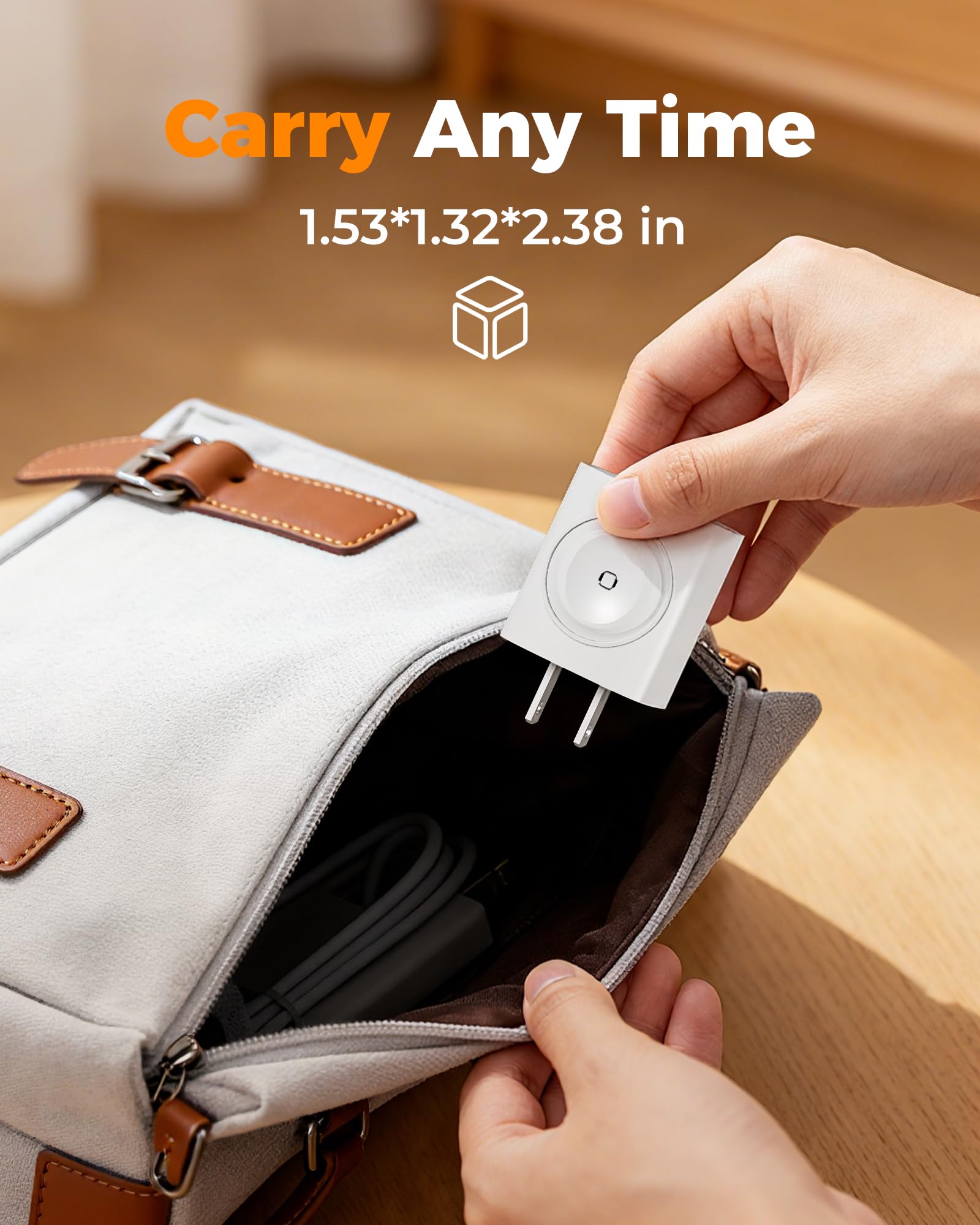 TESSAN Charging Blocks for Apple Watch, 3-in-1 PD 20W USB C Charg by TESSAN - Angle View 6