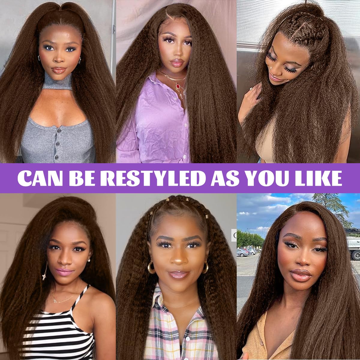 Aqifai Kinky Straight Clip-In Hair Extensions – Human Hair, 16"!!