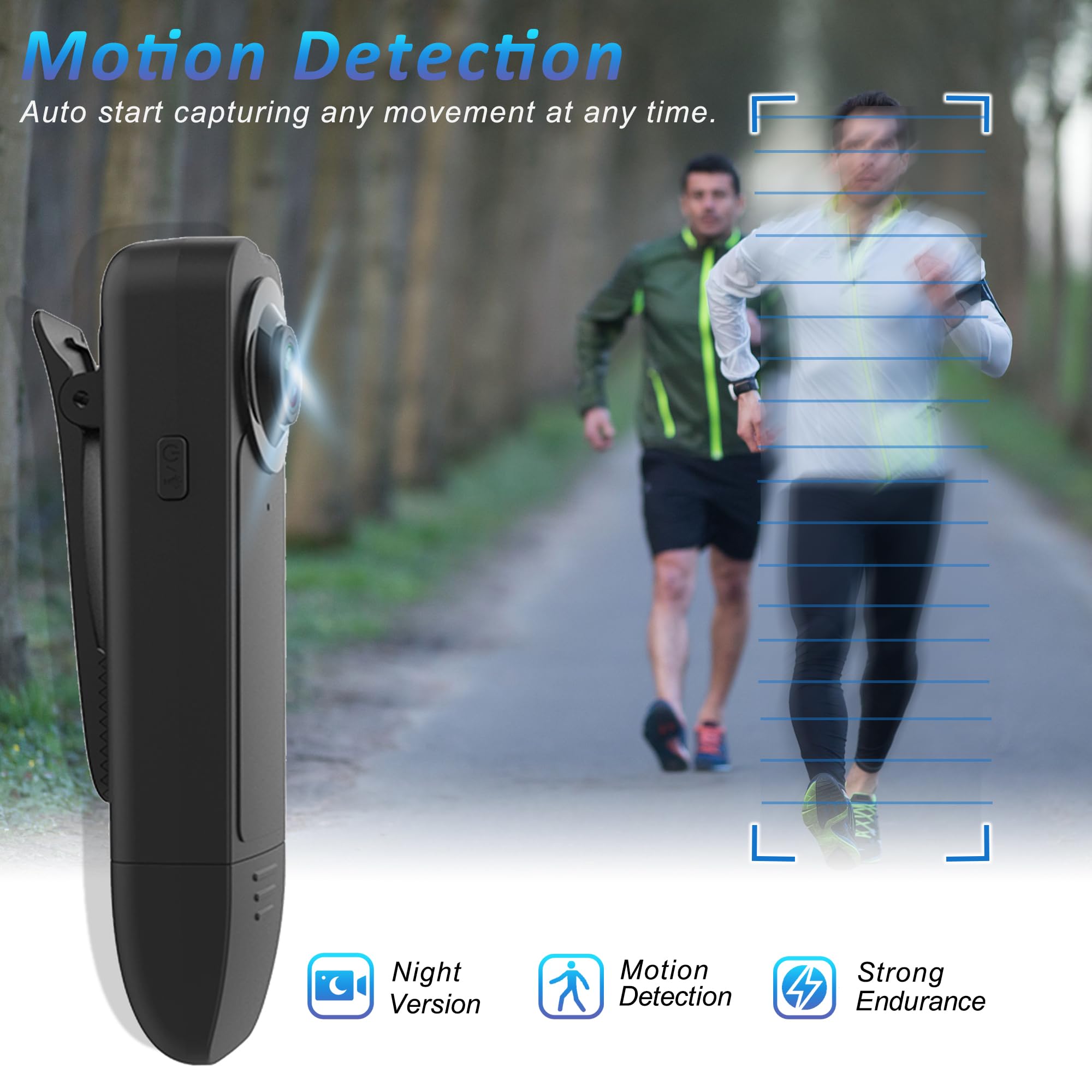 AviaryEye Mini Body Camera with Audio & Video Recording - Small POV Ca - View 4