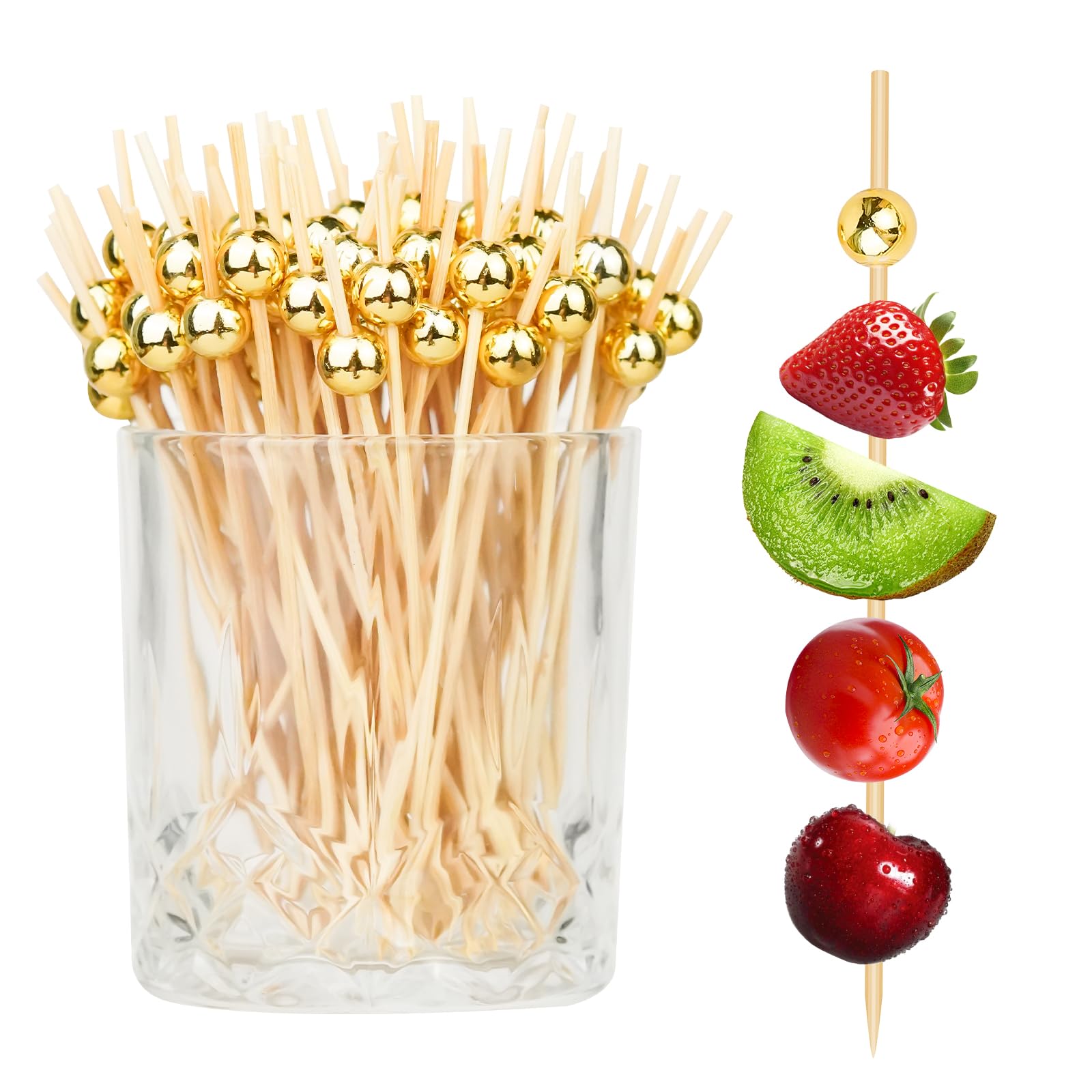 200PCS Cocktail Picks, Fancy Toothpicks for Appetizers, - Product Imagery