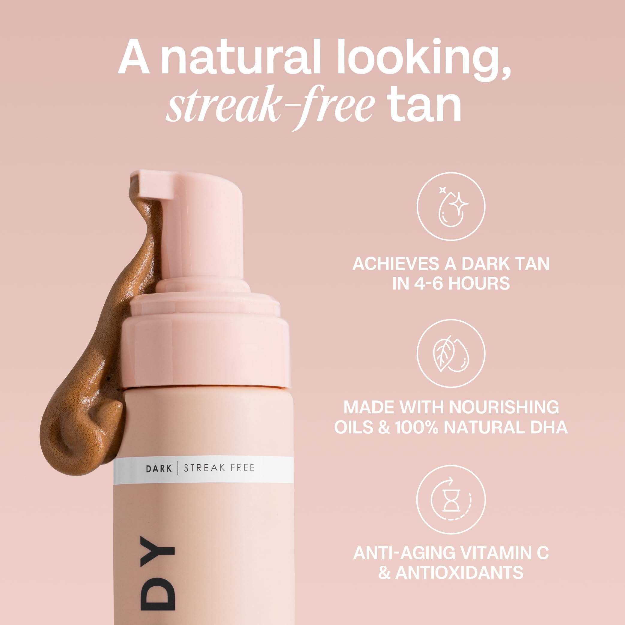 Bali Body Self Tanner Mousse Dark – Sunless Tanning Foam for Body - Natural & - BALI BODY Official Product View 5
