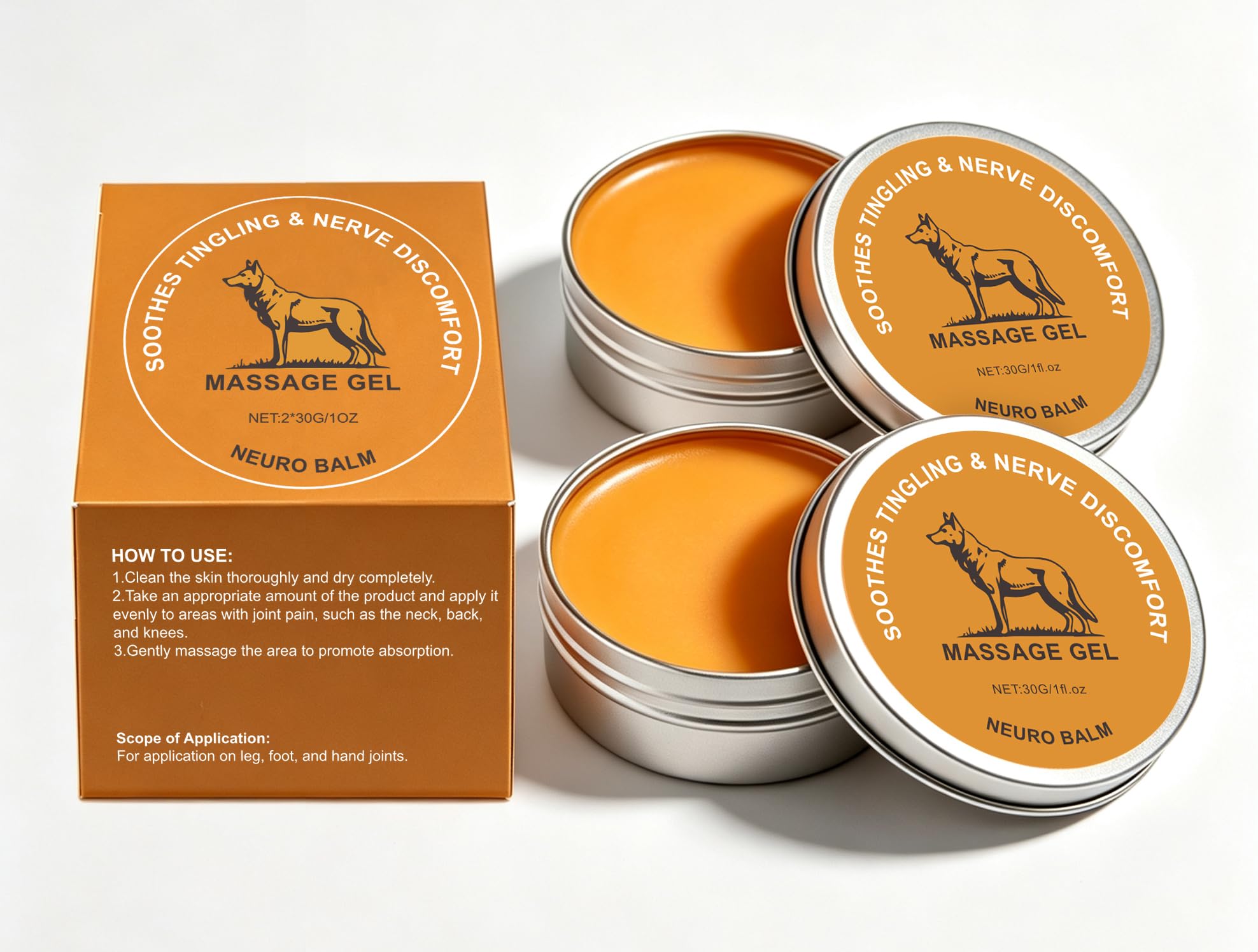 Wolf Relief Balm – Herbal Cooling Soothing Cream 2pc