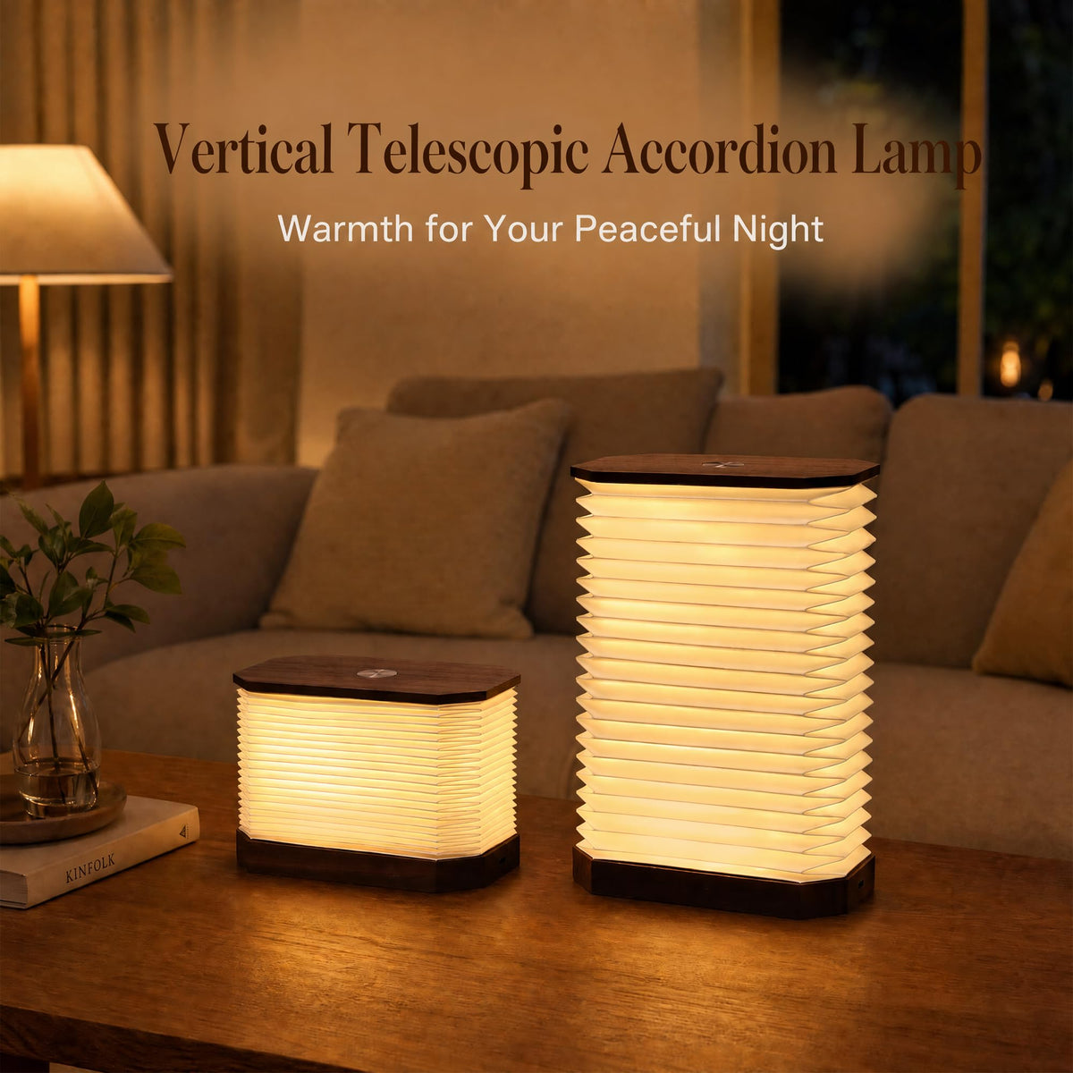Folding Accordion Lamp Portable Paper Lamp Japanese Lantern - Ba suns Official Imagery - 3