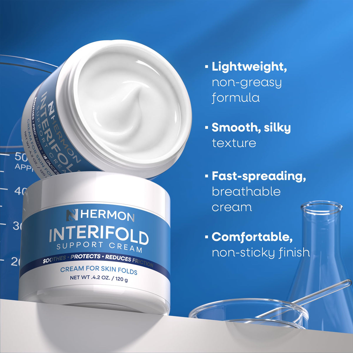 Hermon Intertrigo Cream for Skin Folds Skin Care Chafing - Hermon Official Imagery - 5