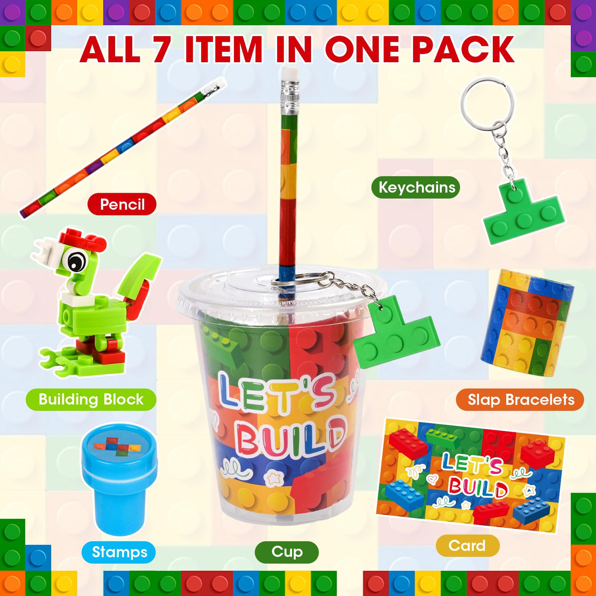 84 Pcs Building Blocks Party Favors Birthday Goodie Bags - Yazetto Official Imagery - 4
