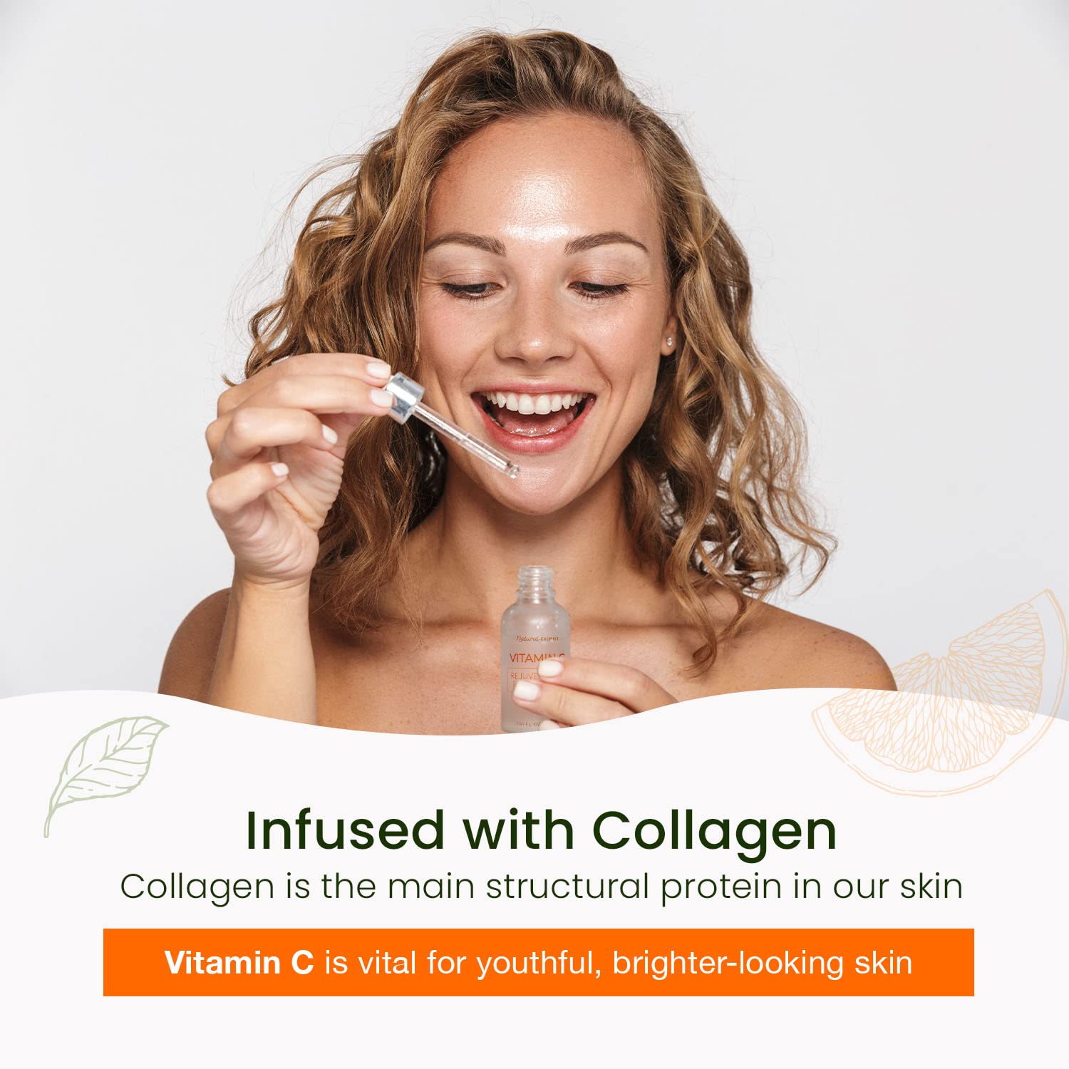 Natural Chemist Vitamin C Serum With Collagen - Dermatologist Tested & Skin - Natural Chemist Official Product View 5