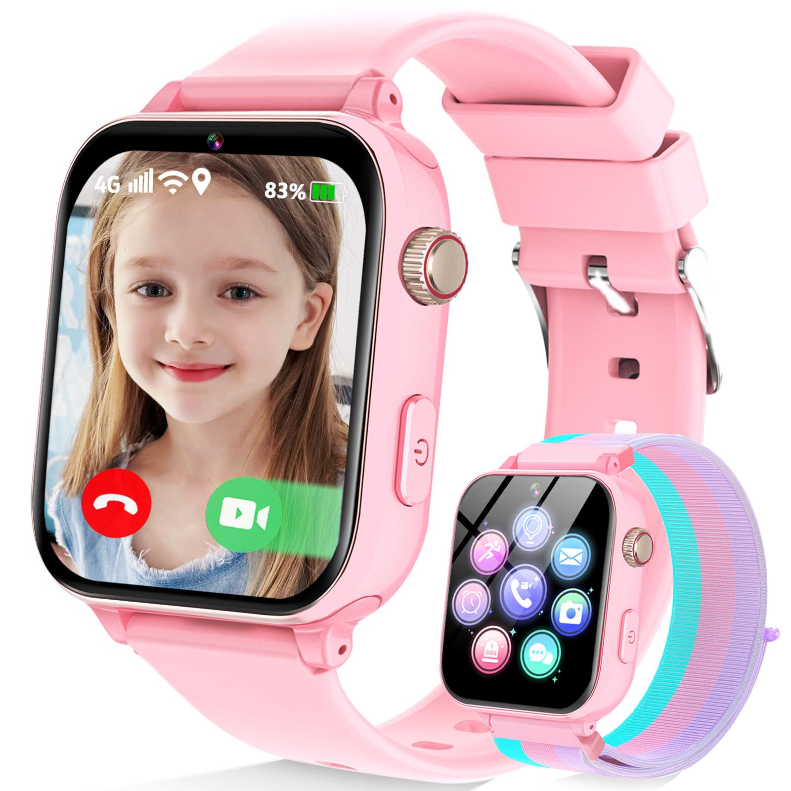 Berilona 4G Kids Smart Watch Phone GPS, Smartwatch for Boys Girls Ages - View 1