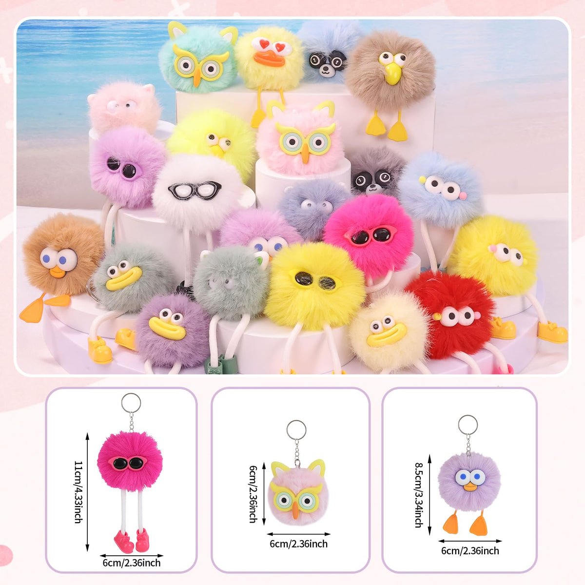 24 PCs Party Favors Keychains - OMyFav Official Imagery - 4