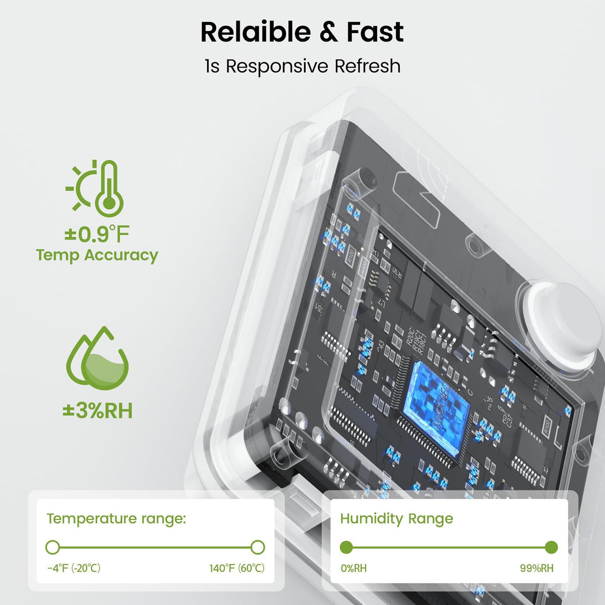 WiFi Reptile Thermometer Hygrometer Waterproof Probe App - MOCREO Official Imagery - 6