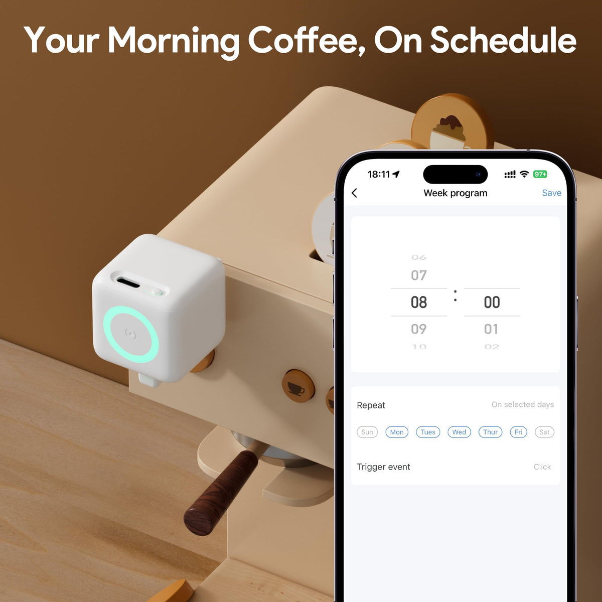 Fingerbot Pro Smart Button Pusher Bluetooth Robot Button - ORYZIC Official Imagery - 4