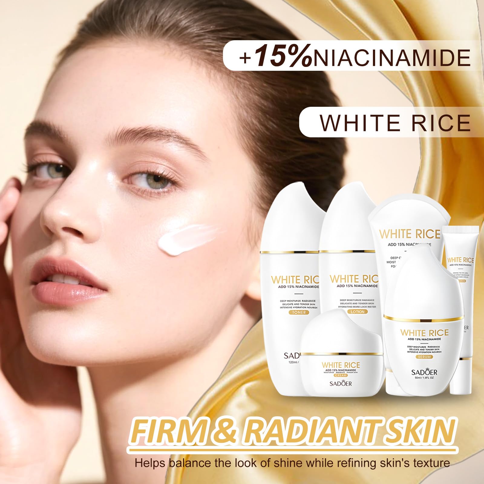 FOR SADOER Rice Niacinamide Skincare Set - DailyBrio