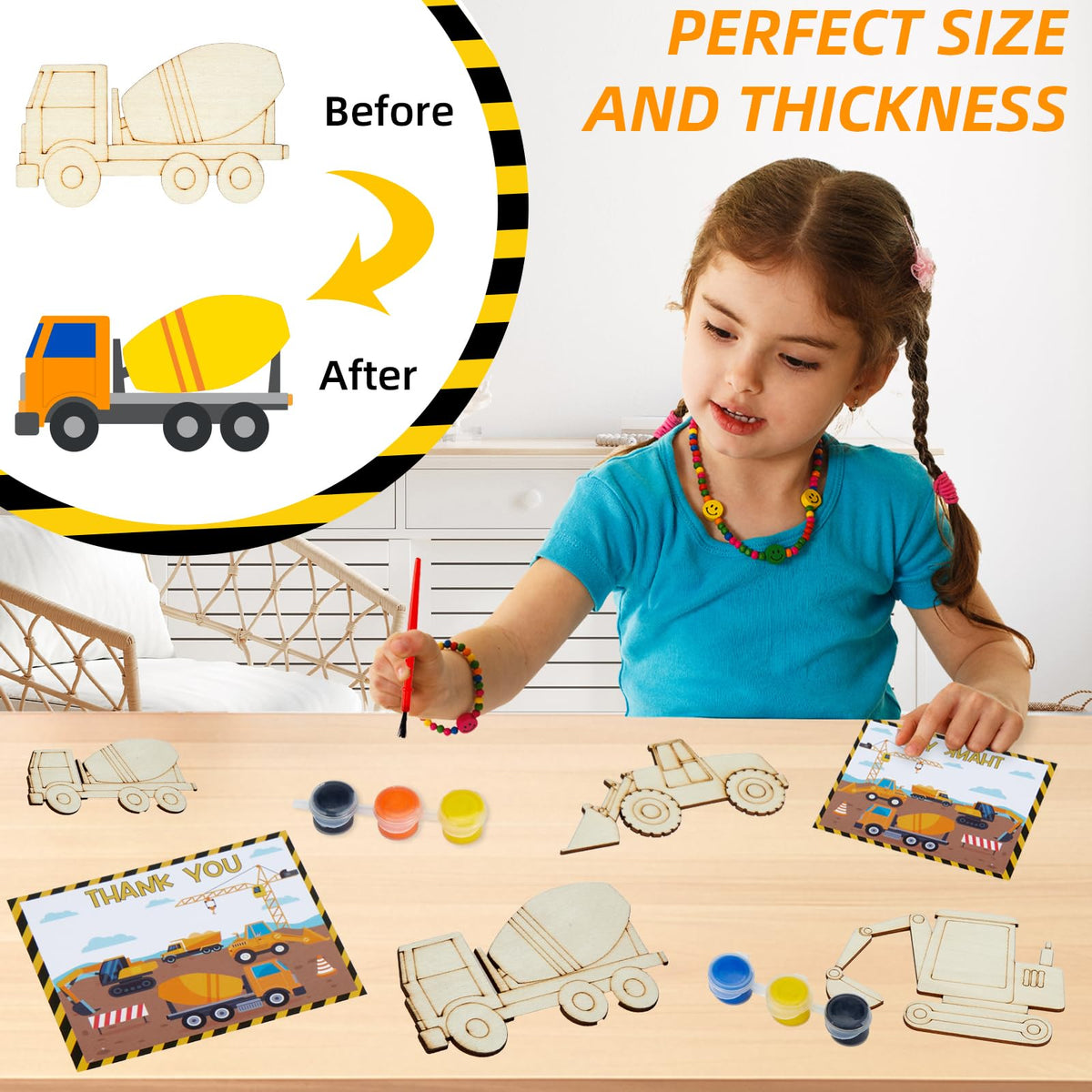 Bafeil 24 Set Construction Birthday Party Supplies Trucks - Bafeil Official Imagery - 3