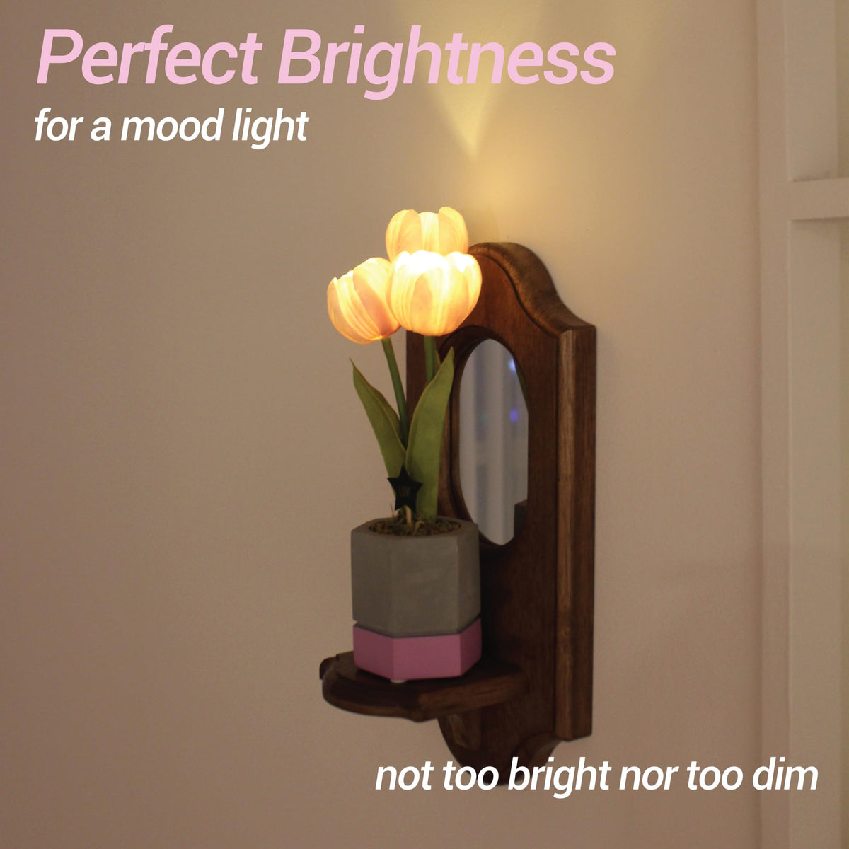 Cordless Flower Table Lamp LED Battery Operated Portable - VIA K STUDIO Official Imagery - 6