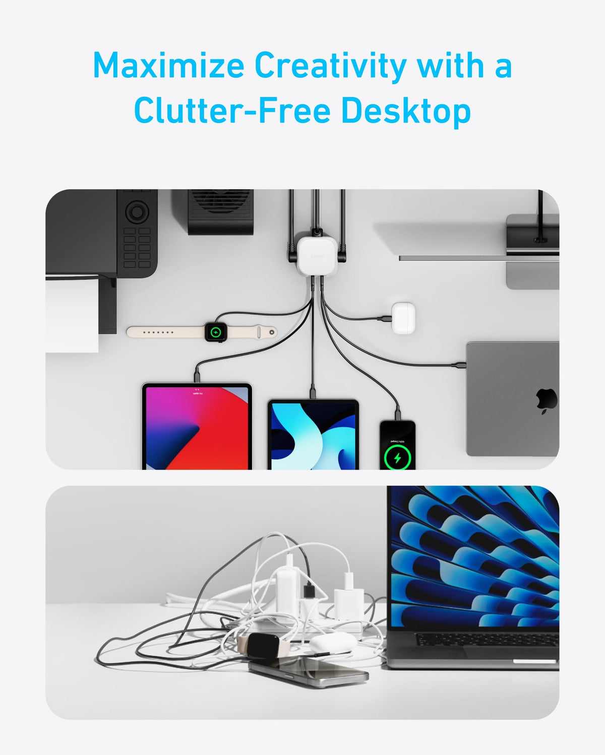 Anker Desktop Charger 9 in 1 Power Strip with 300J Surge - Anker Official Imagery - 7