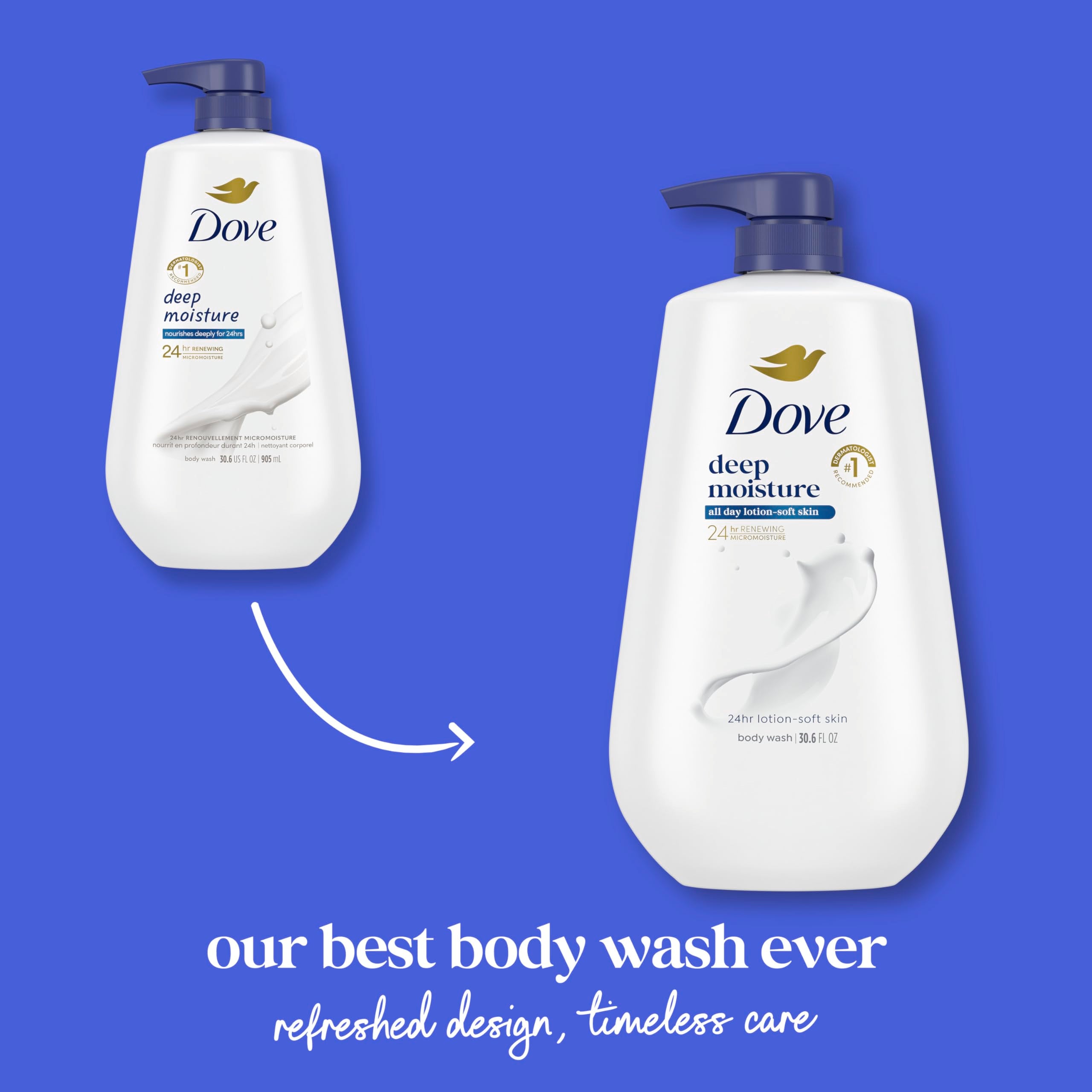 Dove Body Wash Body Wash Deep Moisture 30.6 oz Pump, Sulfate Free - Elefair Tech Official Product View 5