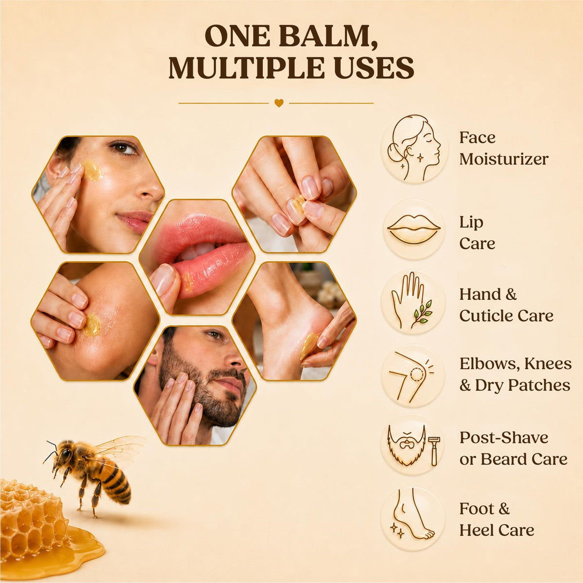 Sweet Bee Naturals Organic Honey Bee Balm for Face Body - Sweet Bee Naturals Official Imagery - 6