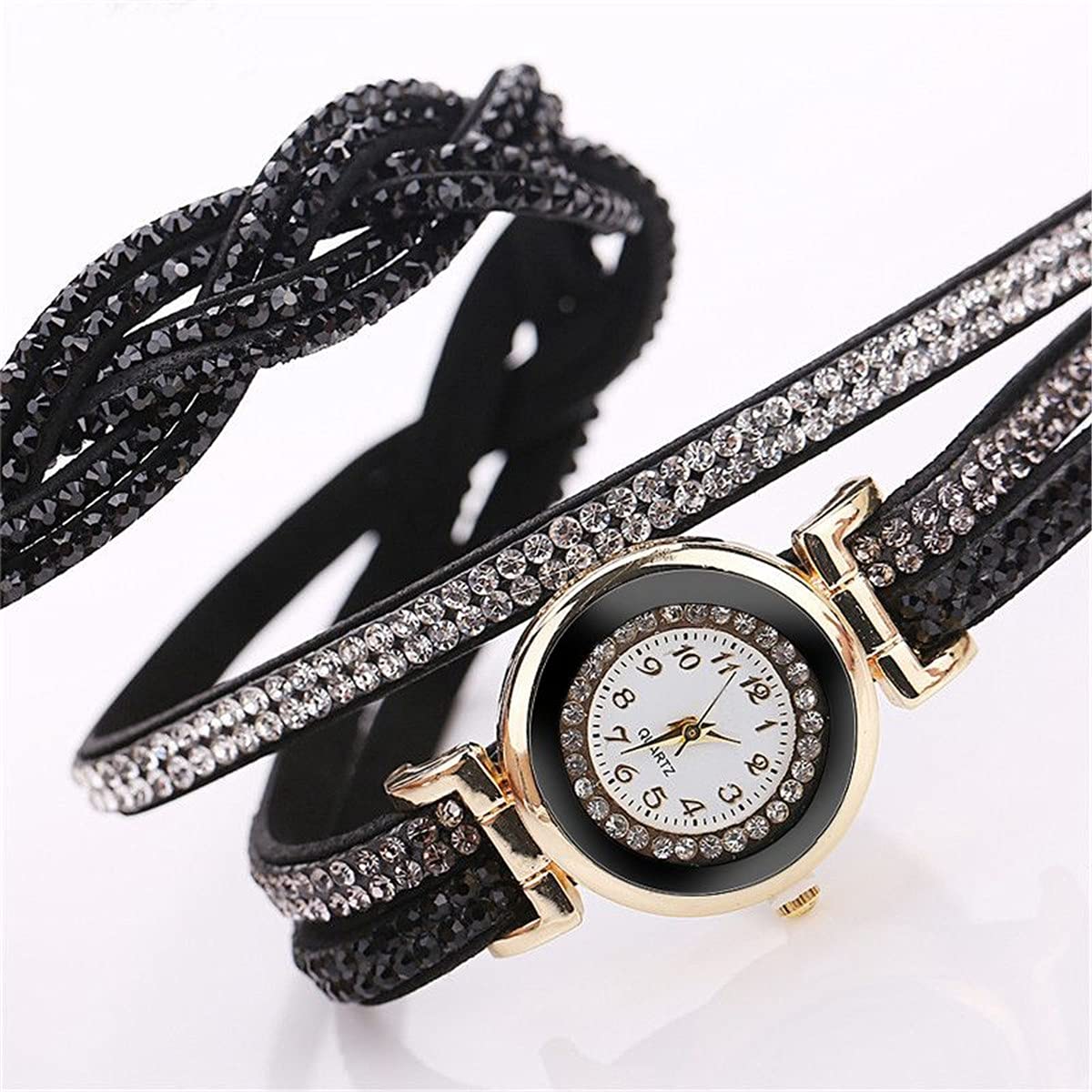 Fashion Rhinestone Watch Twine Bracelet Women Luxury Quartz - CdyBox Official Imagery - 5