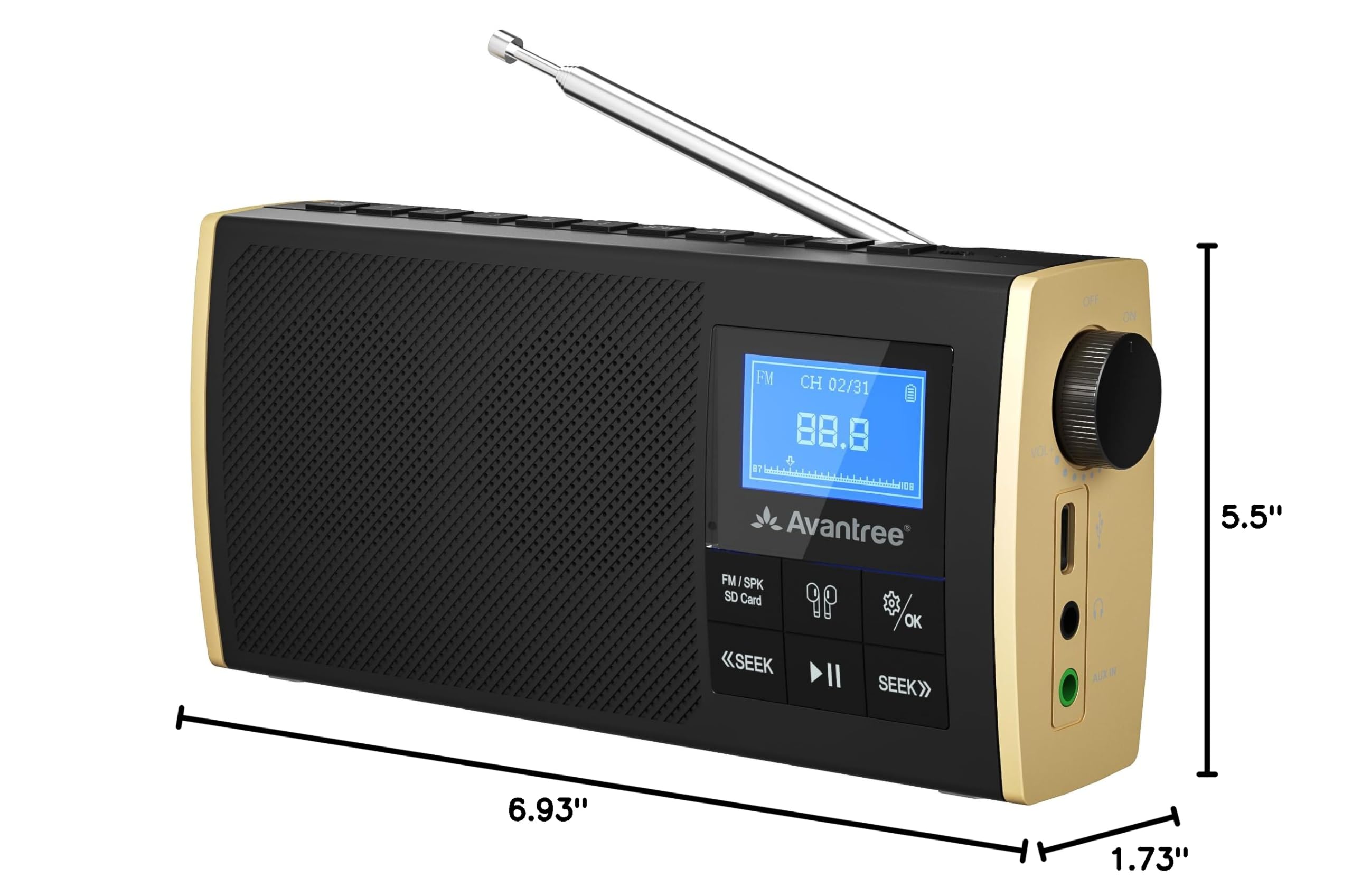 Avantree Soundbyte T FM Radio Bluetooth Speaker Transmitter